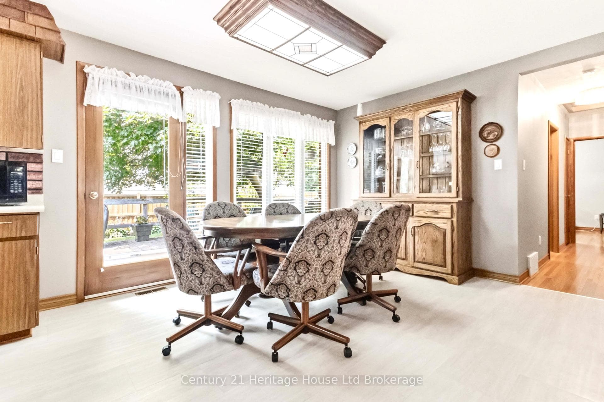 Dining room with w/o to deck