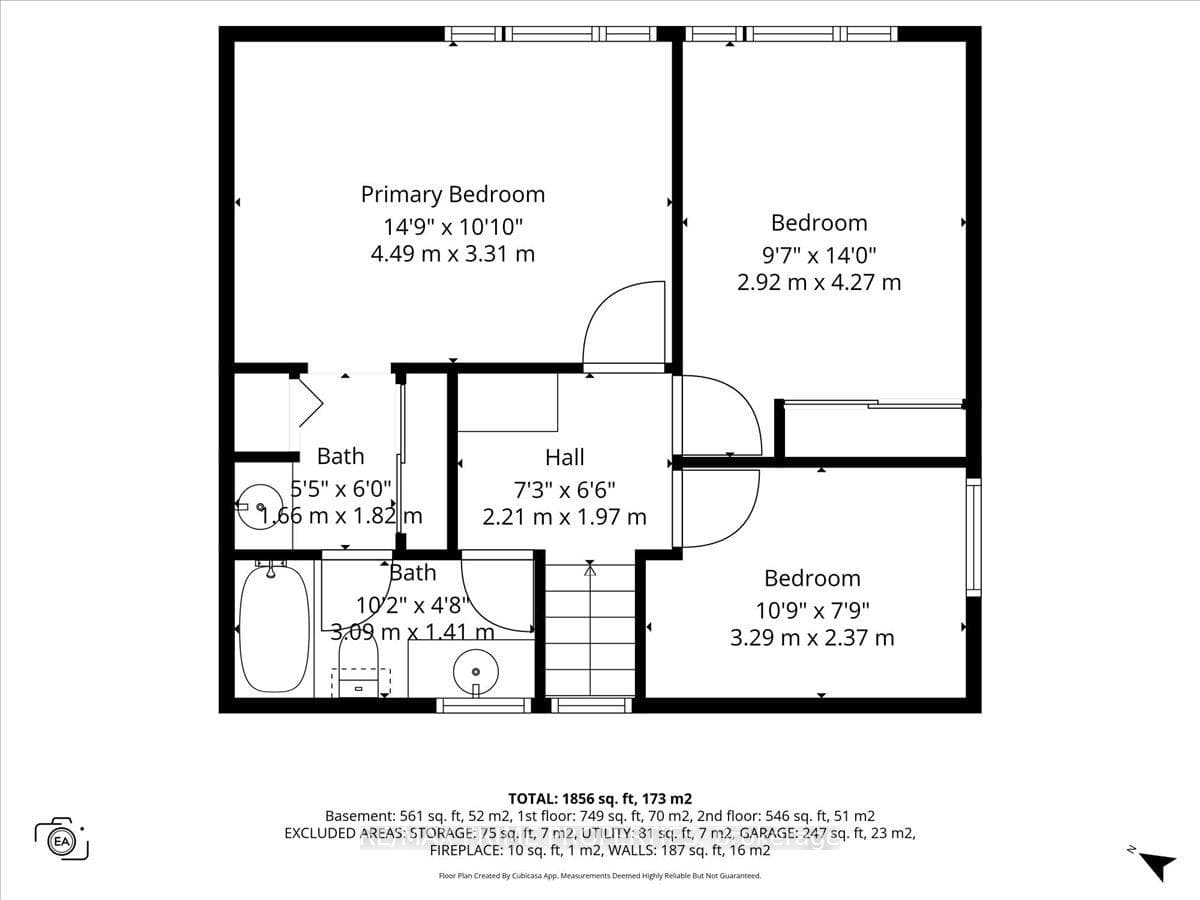 Second level floorplan