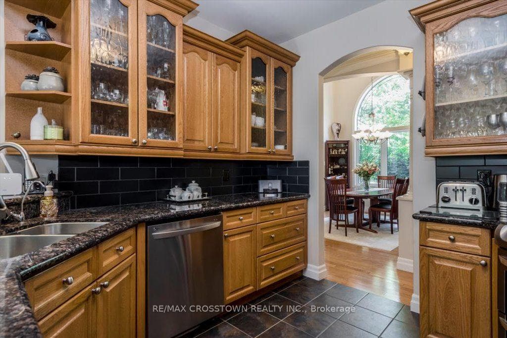 Kitchen with granite countertops