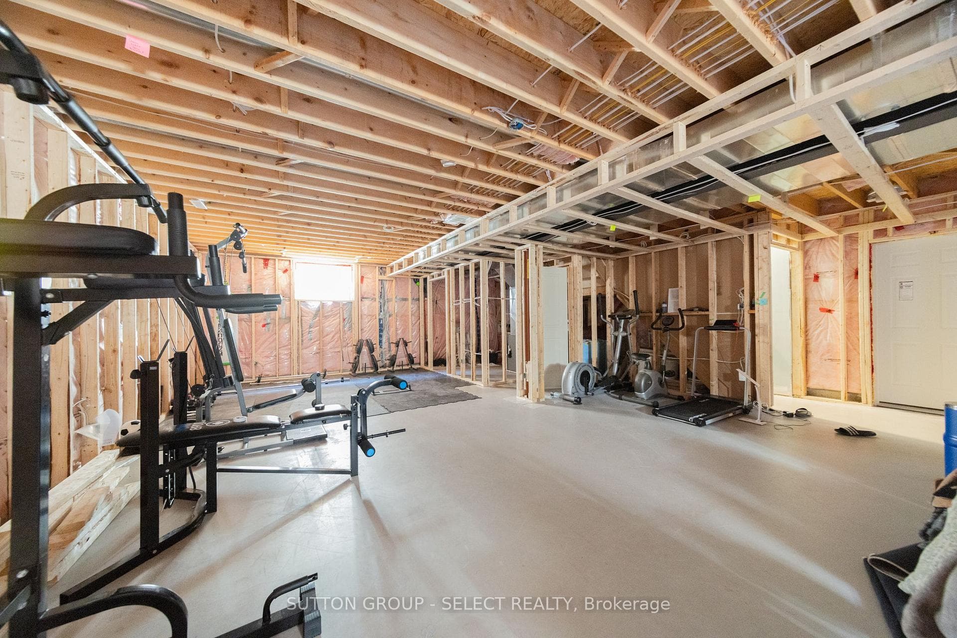 Basement framed and plumbling roughed in