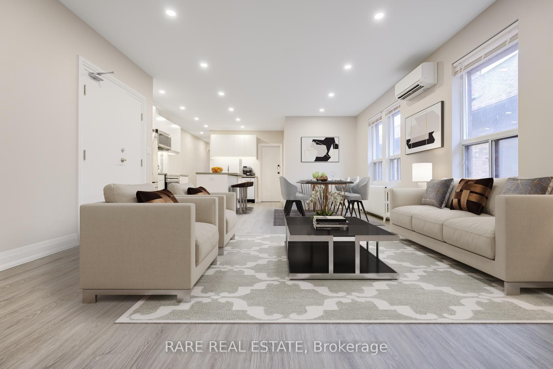 virtually staged (from upper unit - same layout)