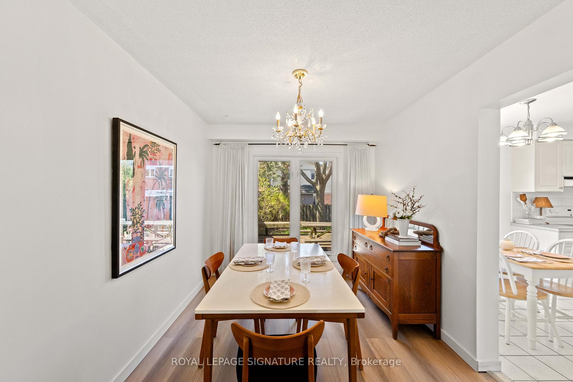 Dining room with luxury vinyl floors