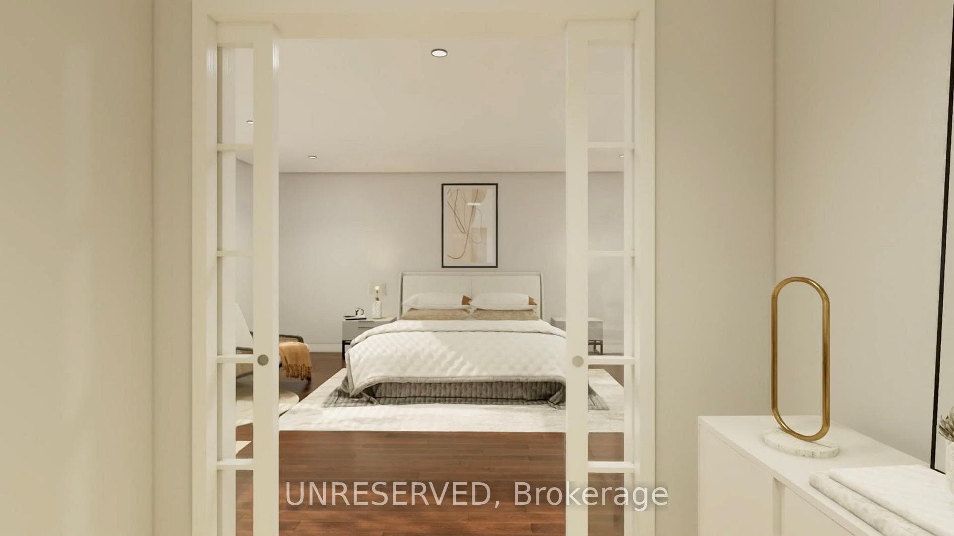 Main floor bedroom rendering