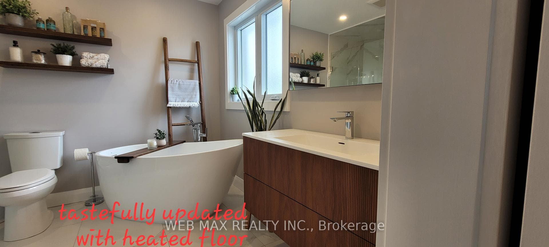 Solid wood cabinets in spalike setting