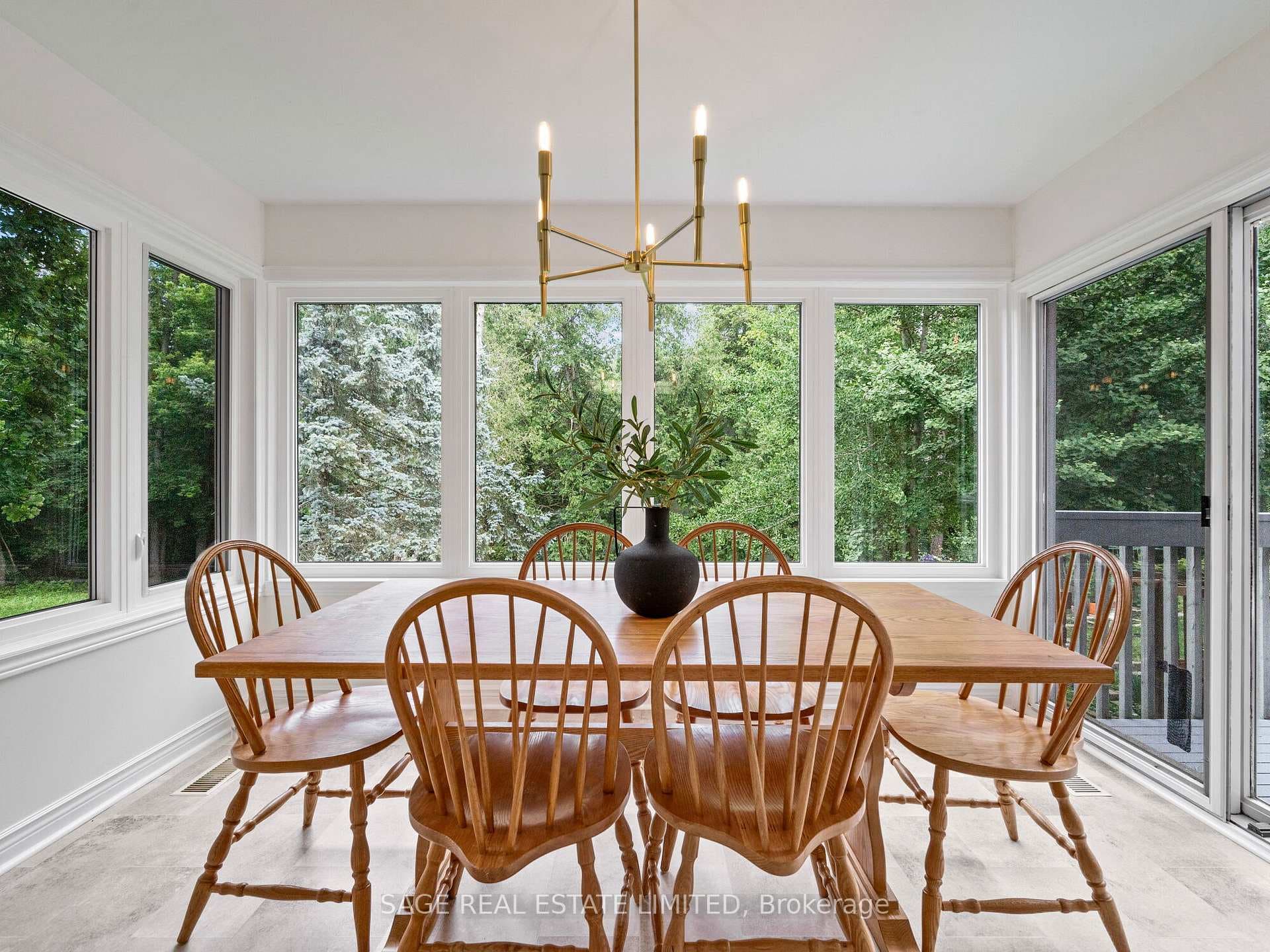 Eat-in Kitchen with views of Ravine