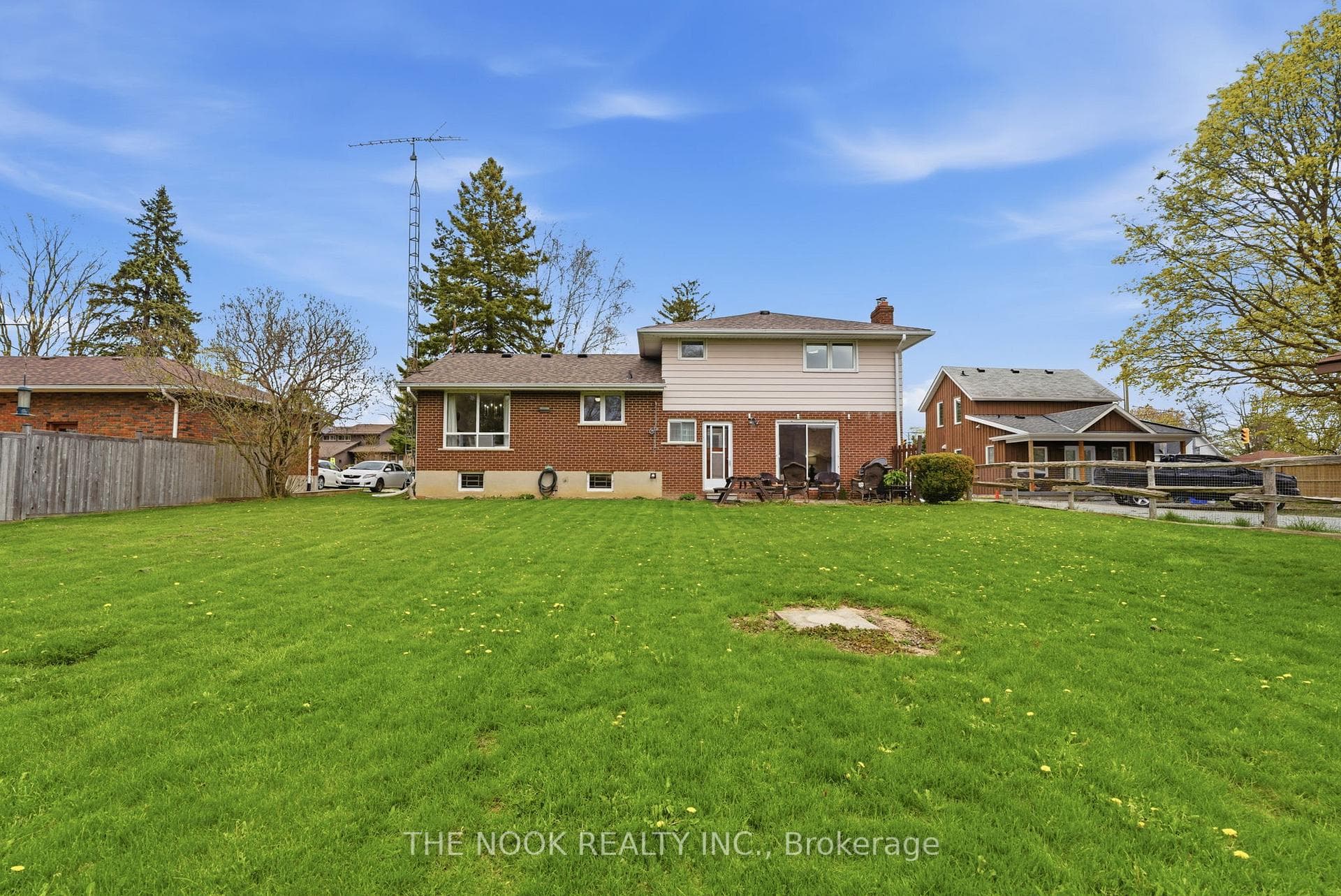 This large flat lot sits high on a hill