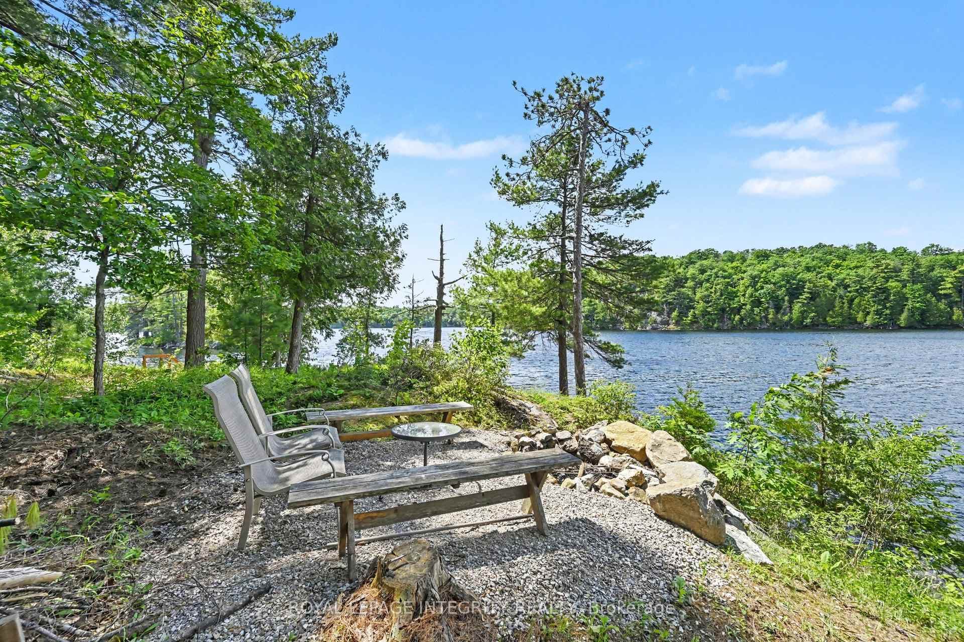 Firepit overlooking the lake