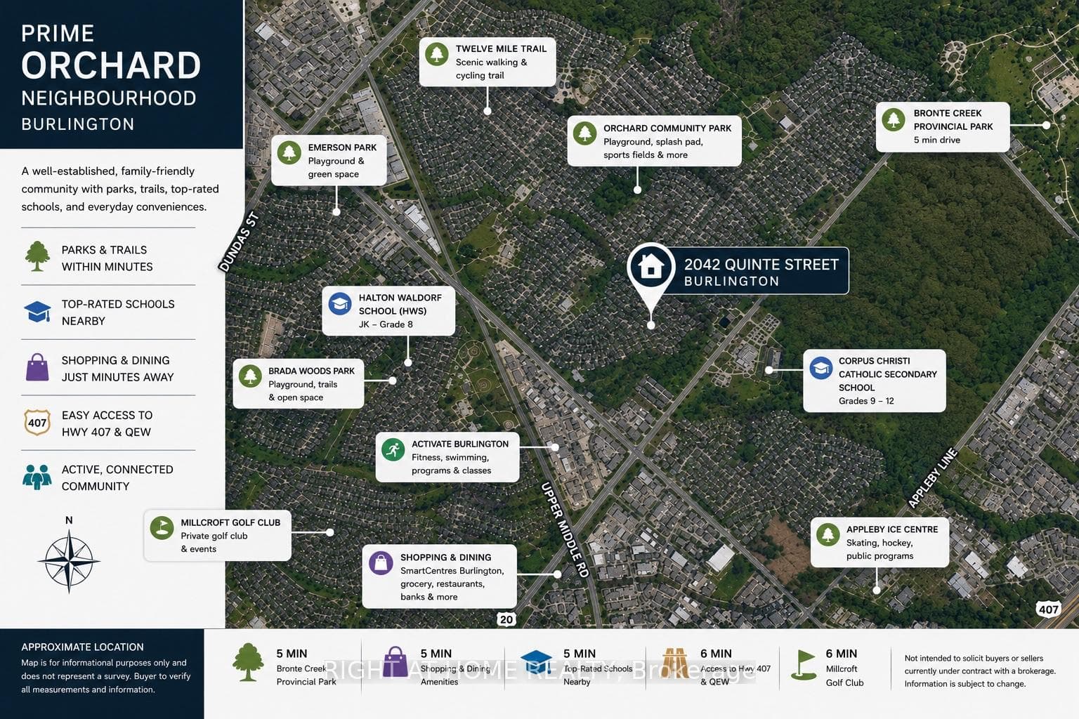 Orchard Neighbourhood Map (Approximate Location)