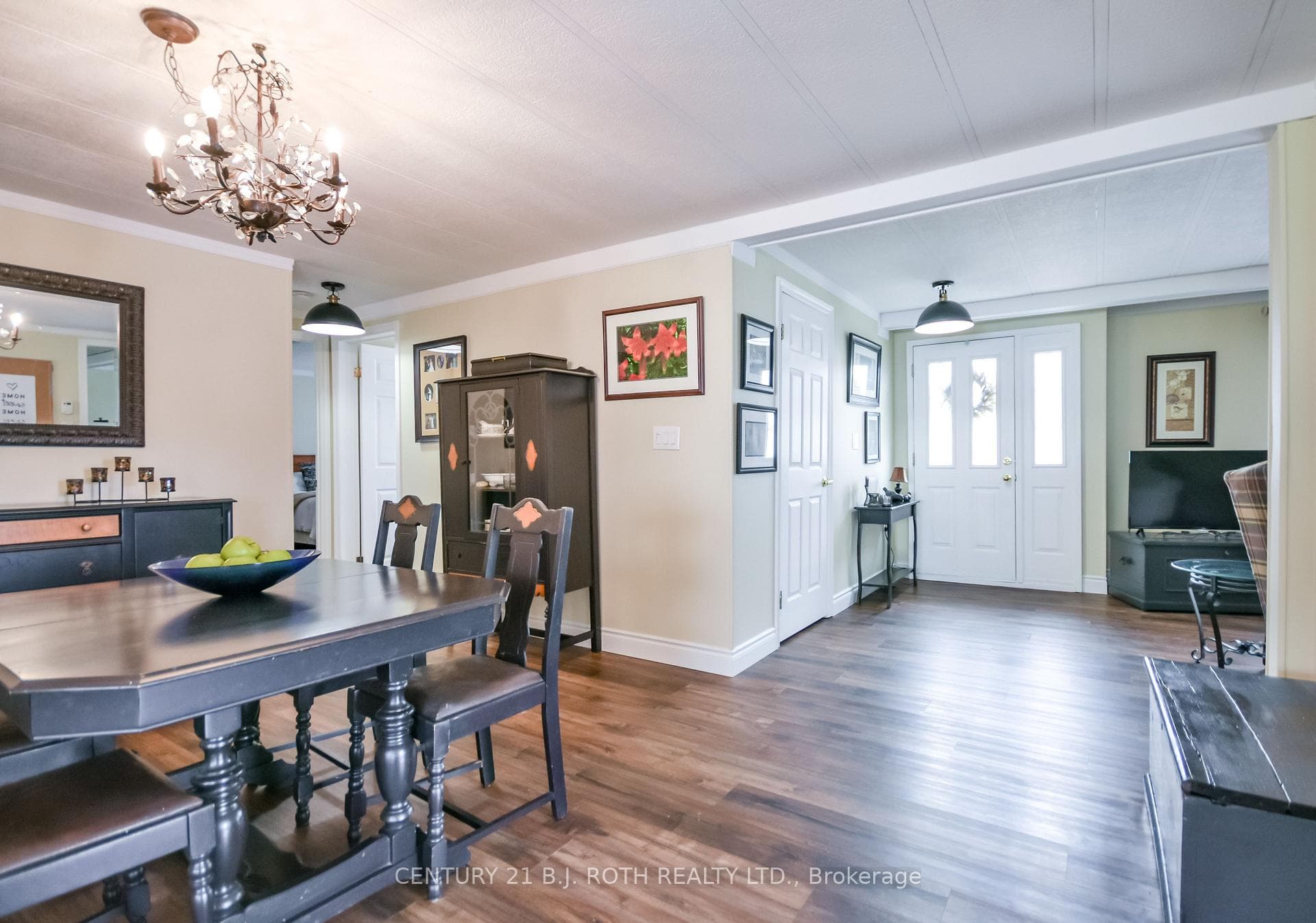 Open concept living with updated floors.