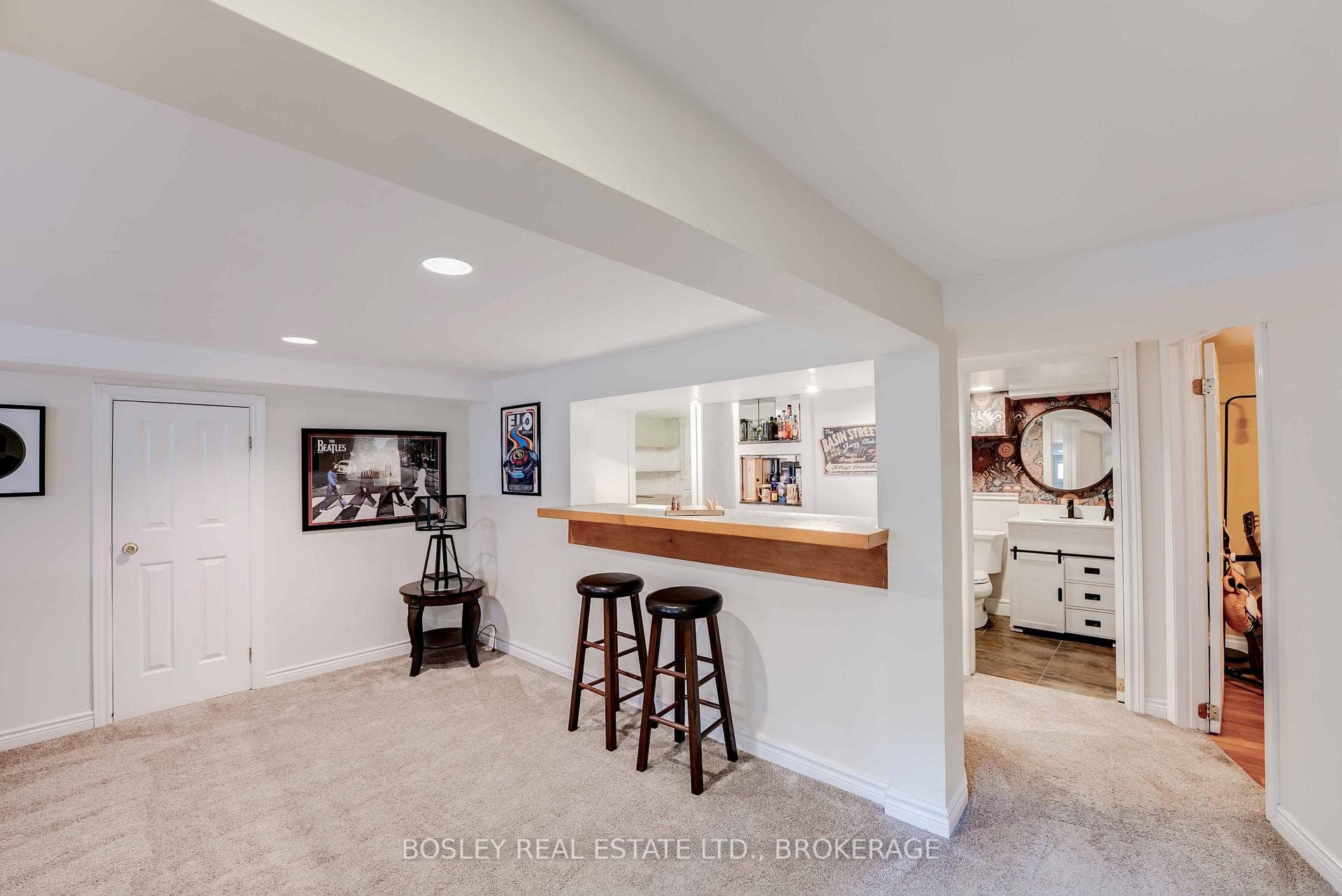 Bar area with newer carpets