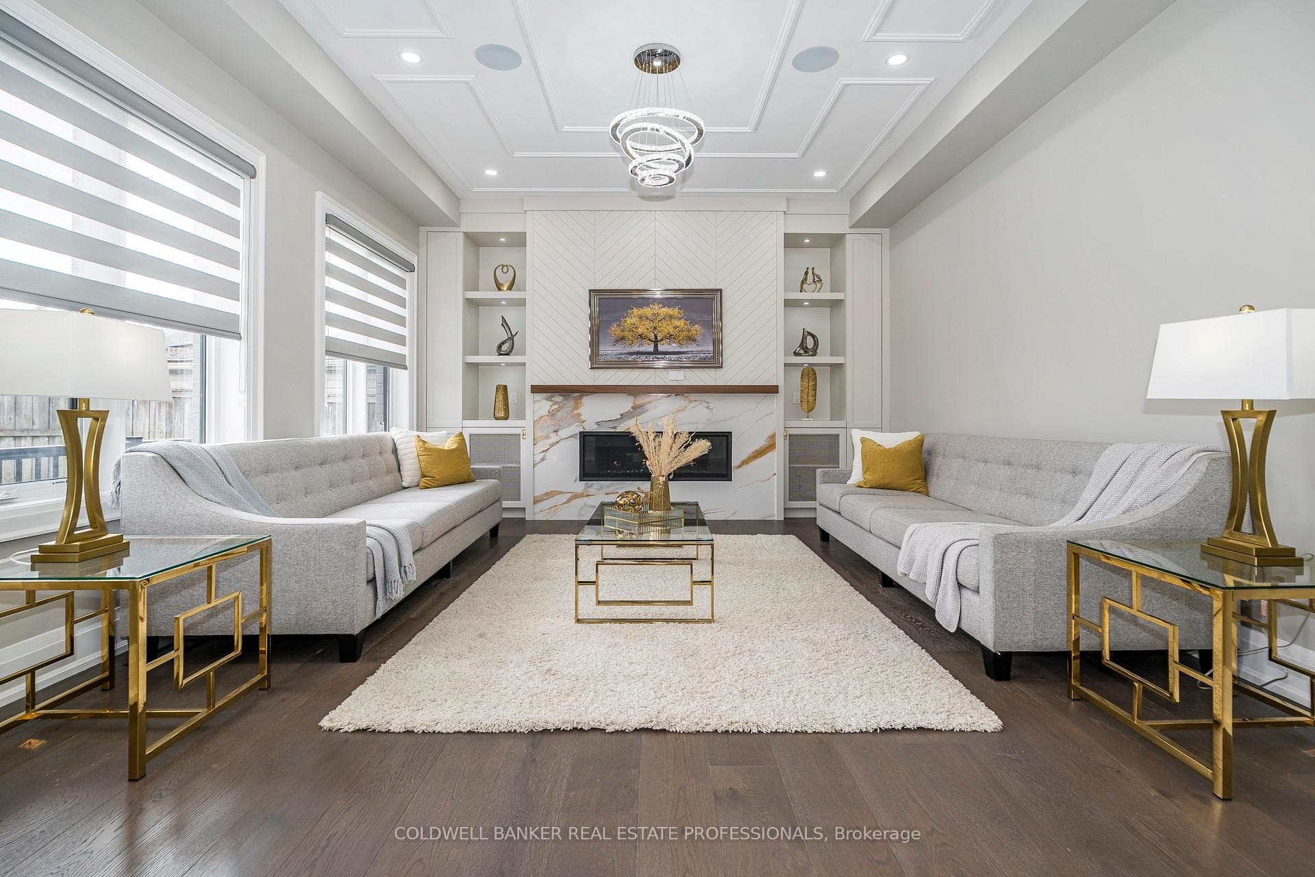 Comfy Family Room With Gas Fire Place