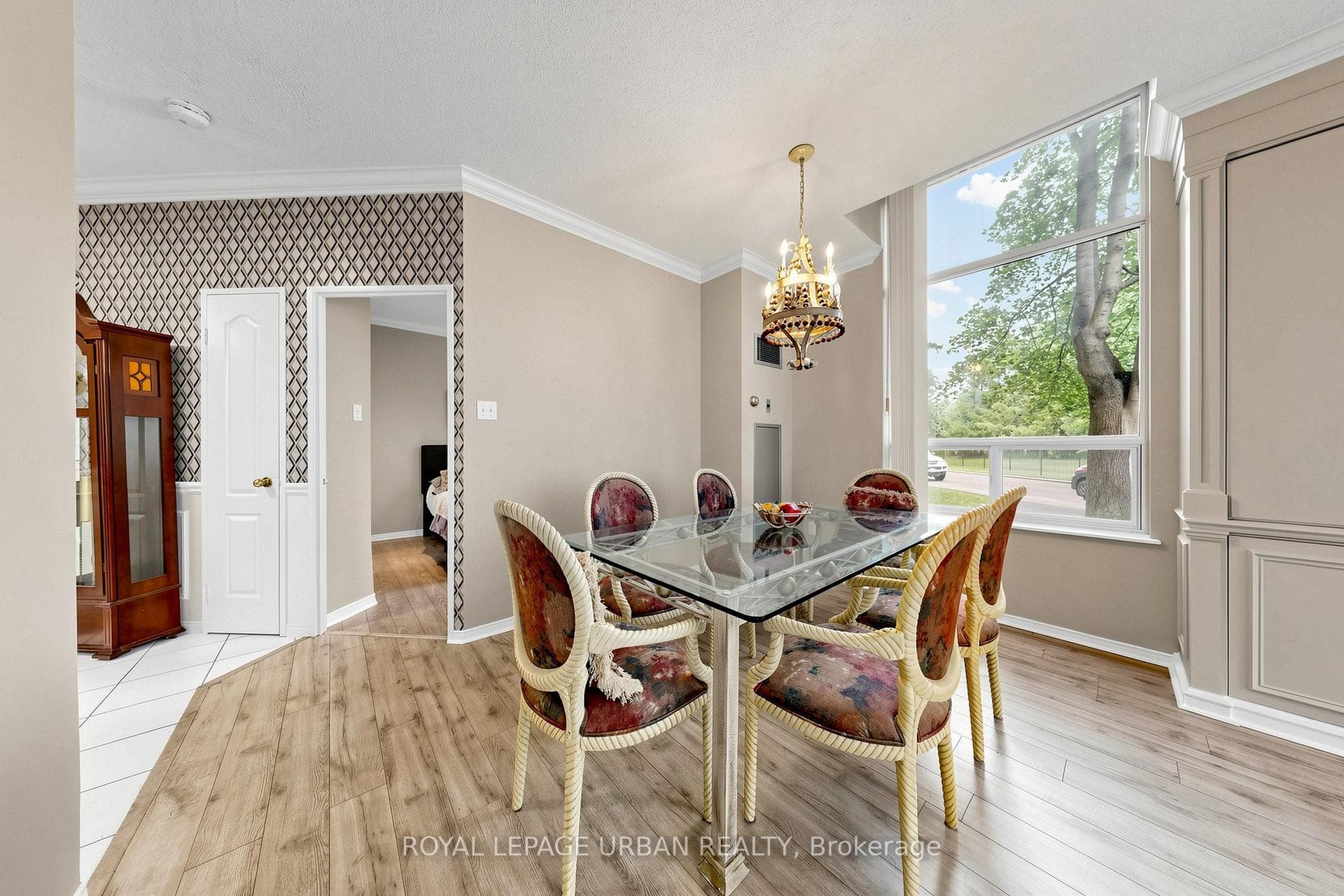 Dining Room with a View of Trees