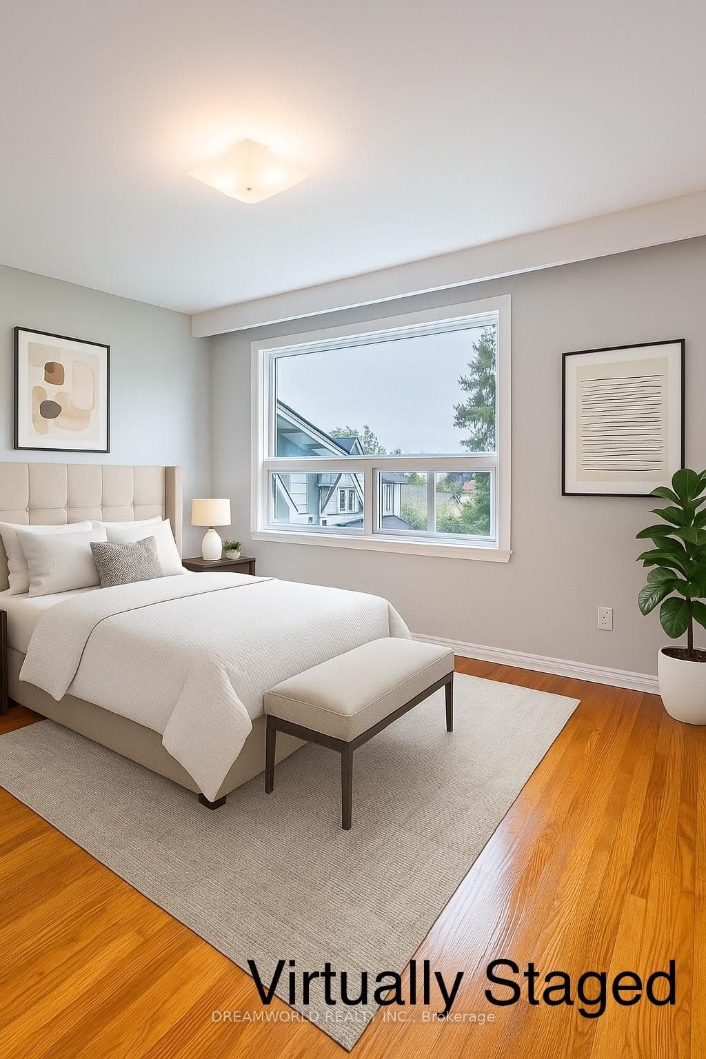 Virtually Staged Bedroom