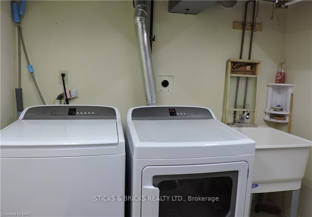 laundry in lower level