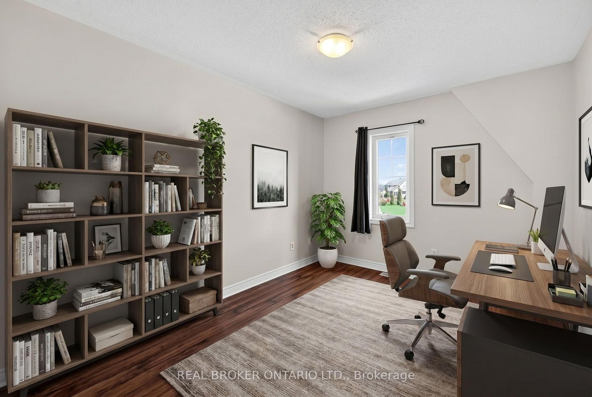 Bedroom 3 staged as an office