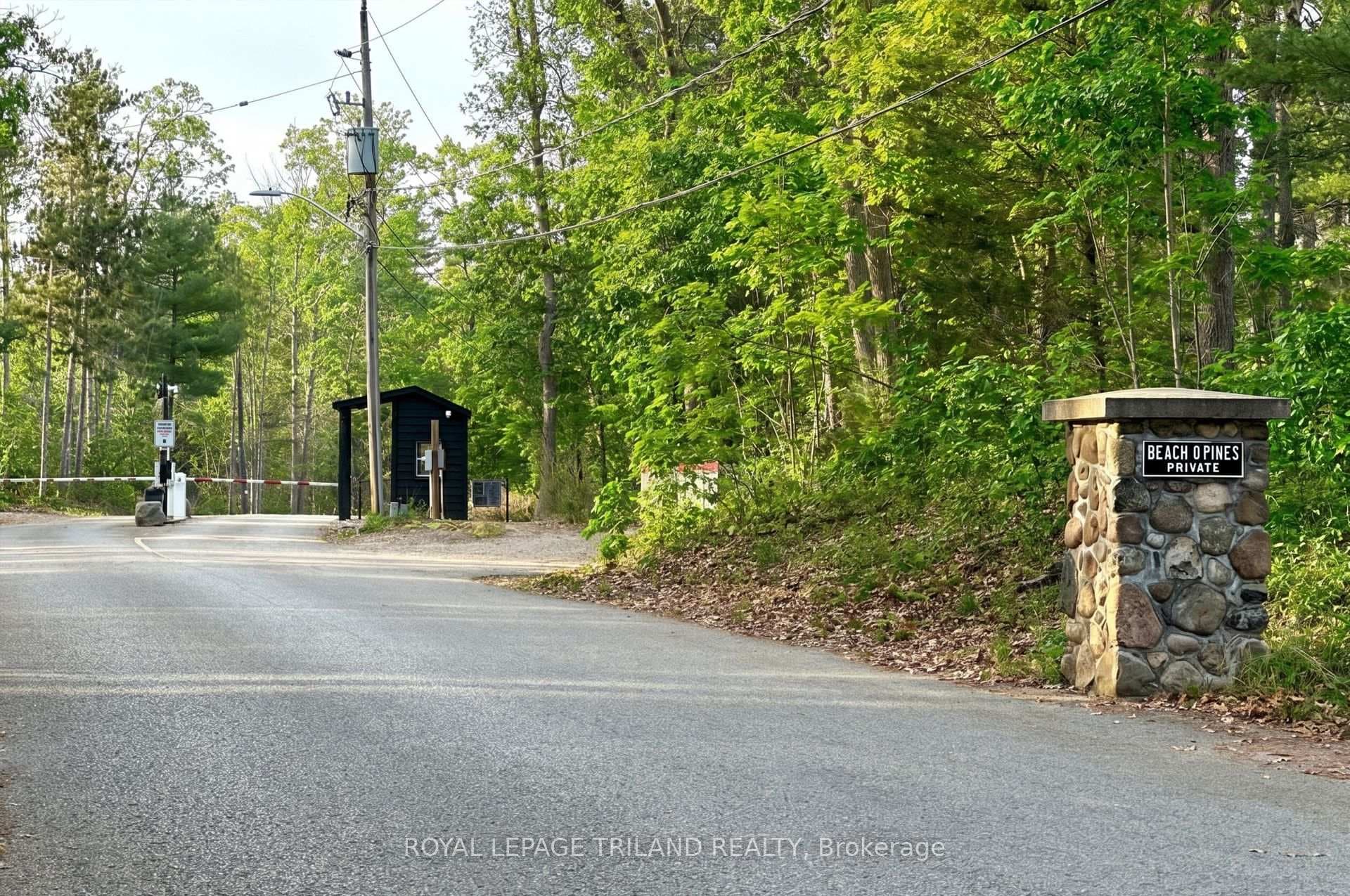 Entrance to this private beach gated community