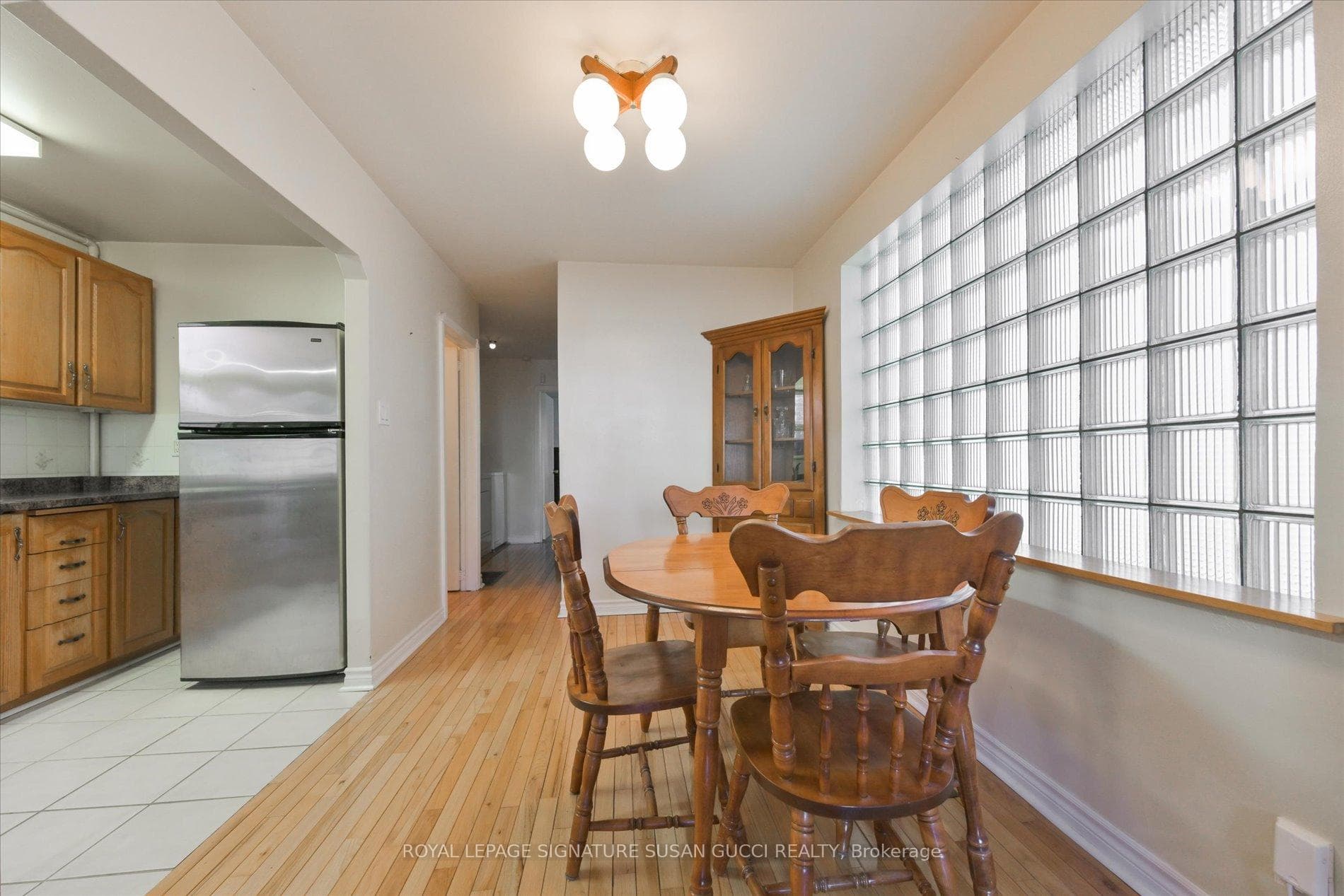 bright dining area