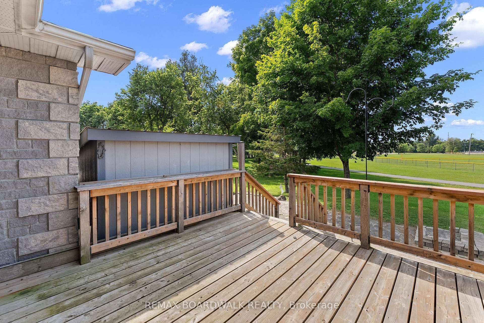 Large storage shed included!