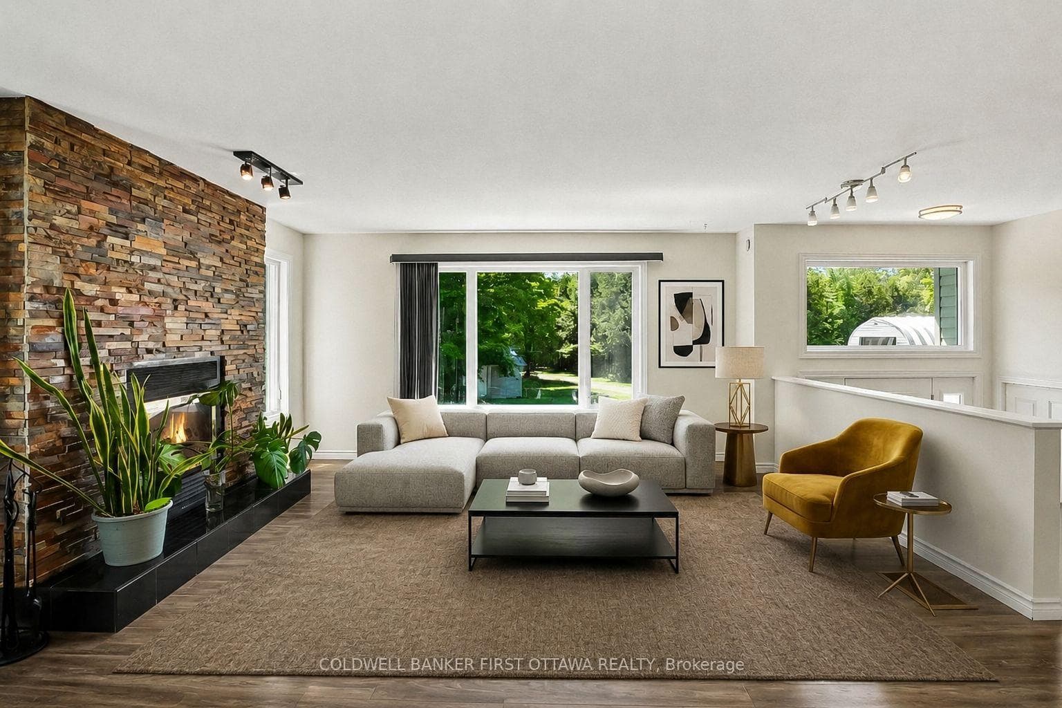 Living room - virtually staged