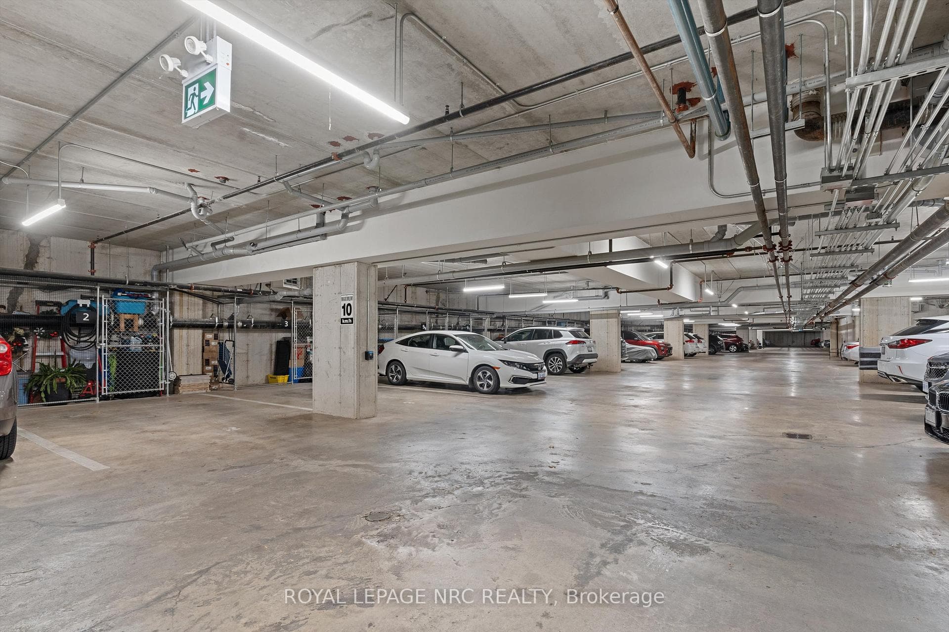 Heated, underground parking with car wash