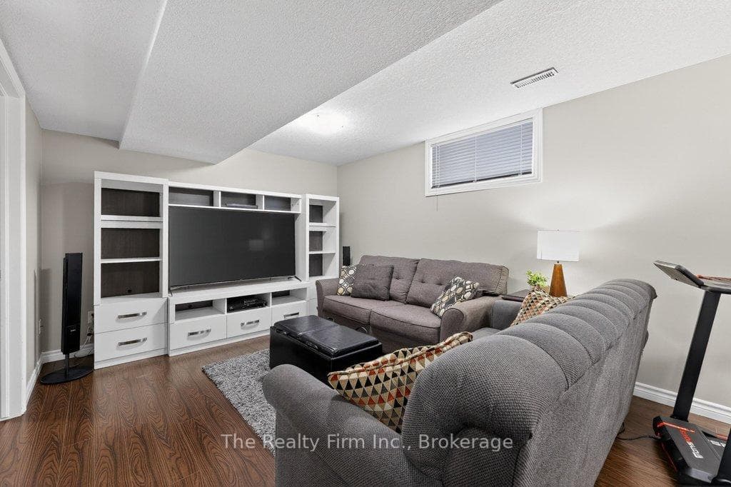 Family room in basement