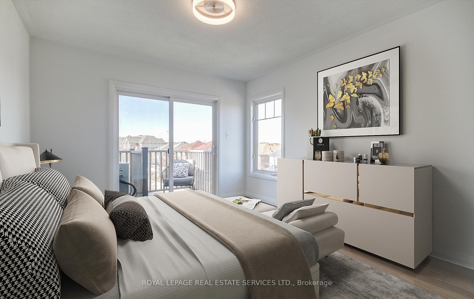 Virtually Staged Principal Bedroom