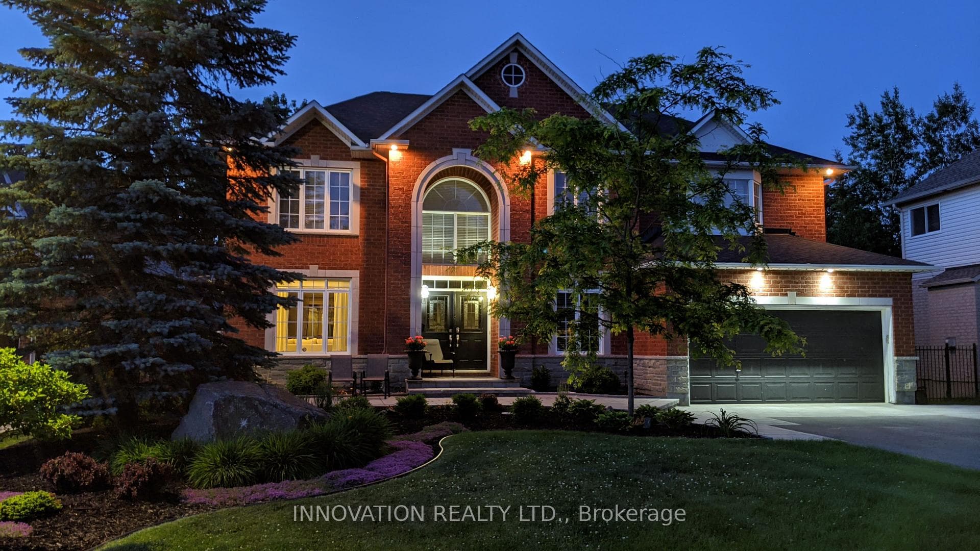 Evening drama from exterior lighting