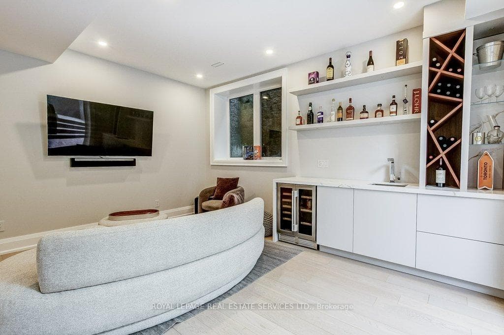 Rec Room w/Feature Bar and built in fridge.
