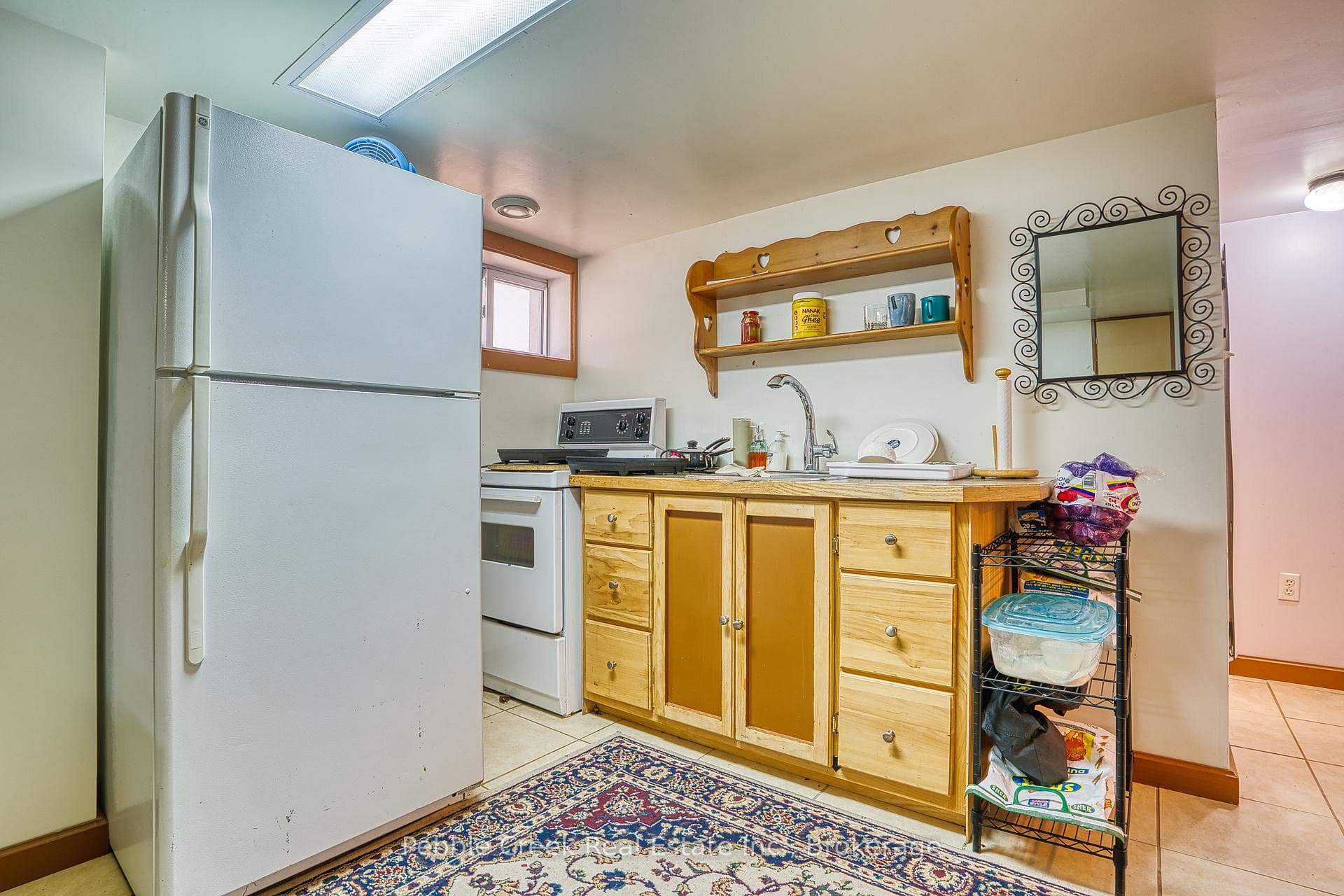 kitchen in basement