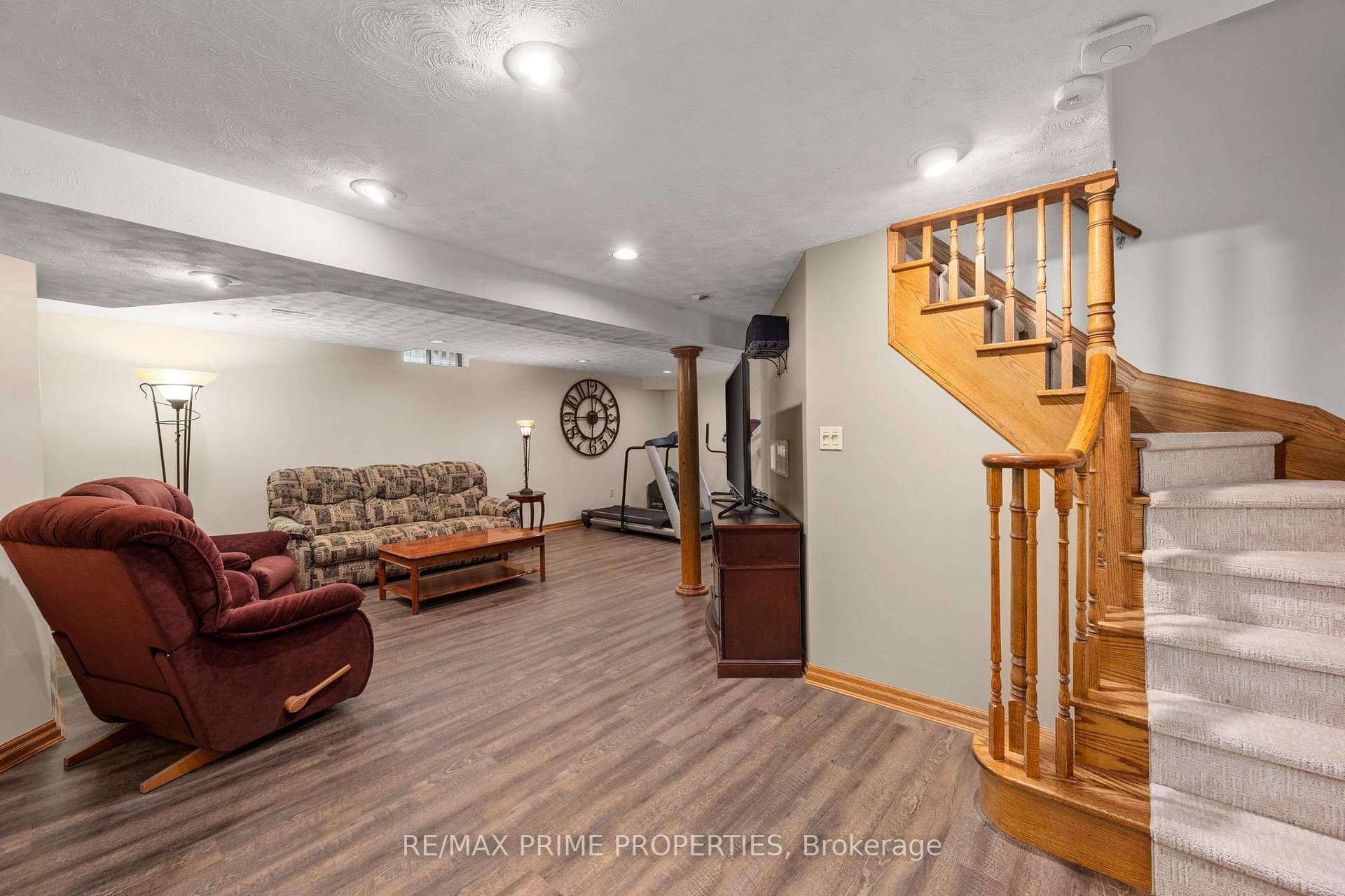 Rec room in basement