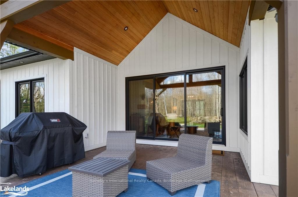 View of patio with grilling area