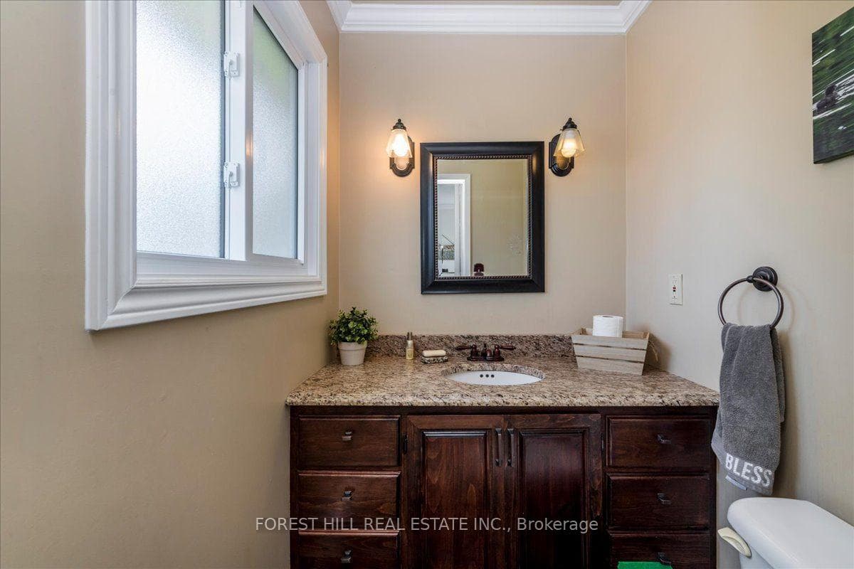 Powder room on main floor.