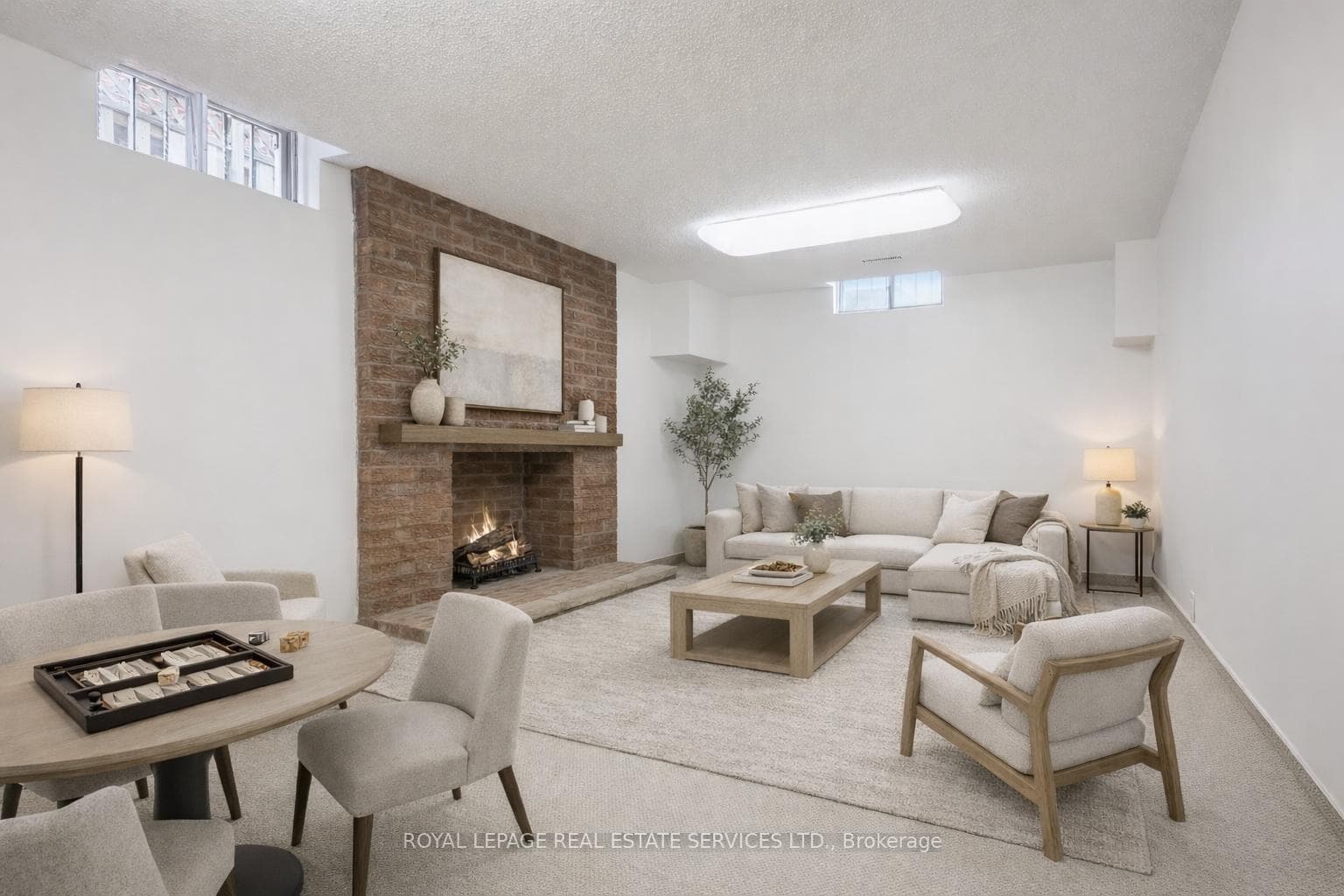Virtually Staged - Second Family Room w/Fireplace