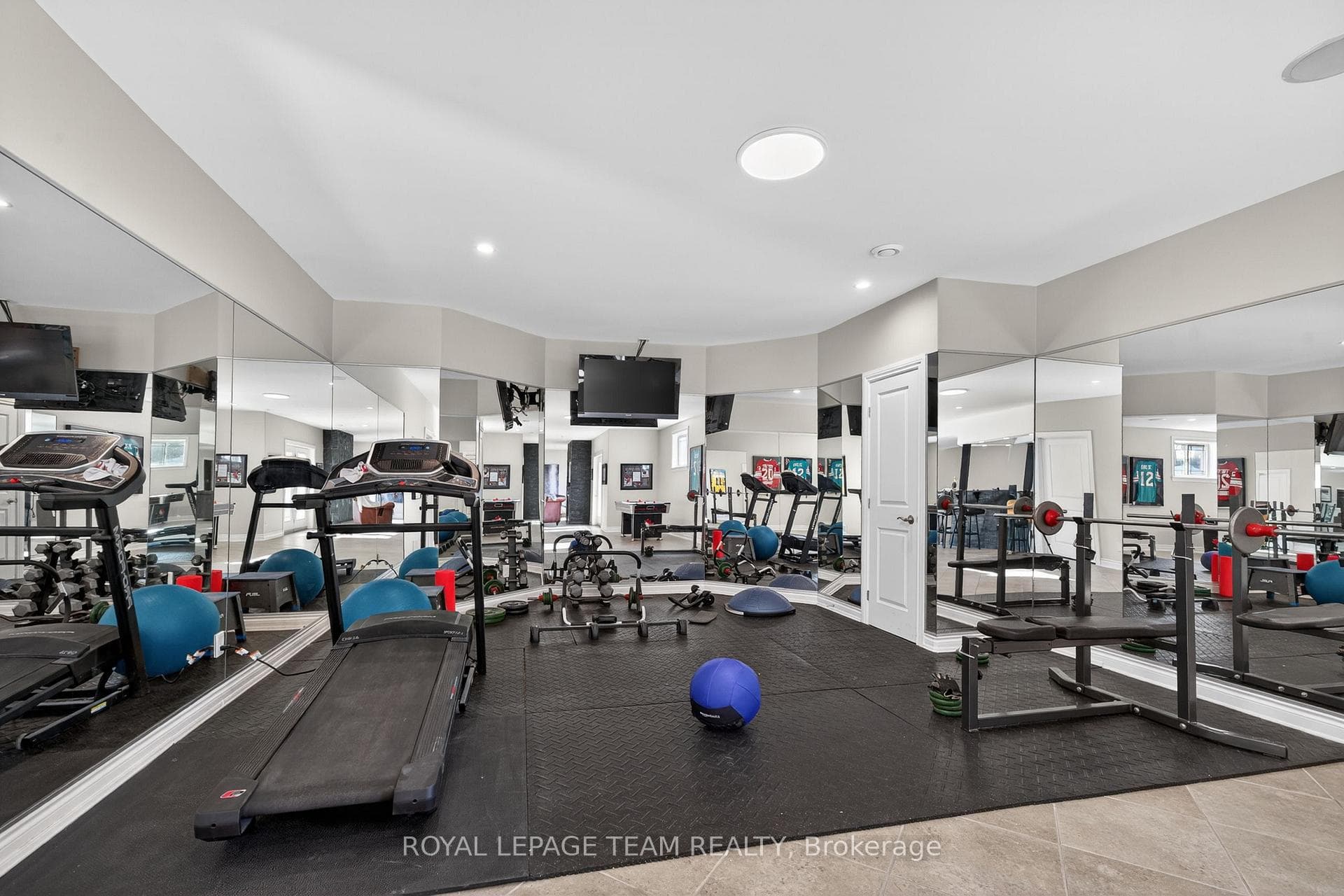Gym on lower level