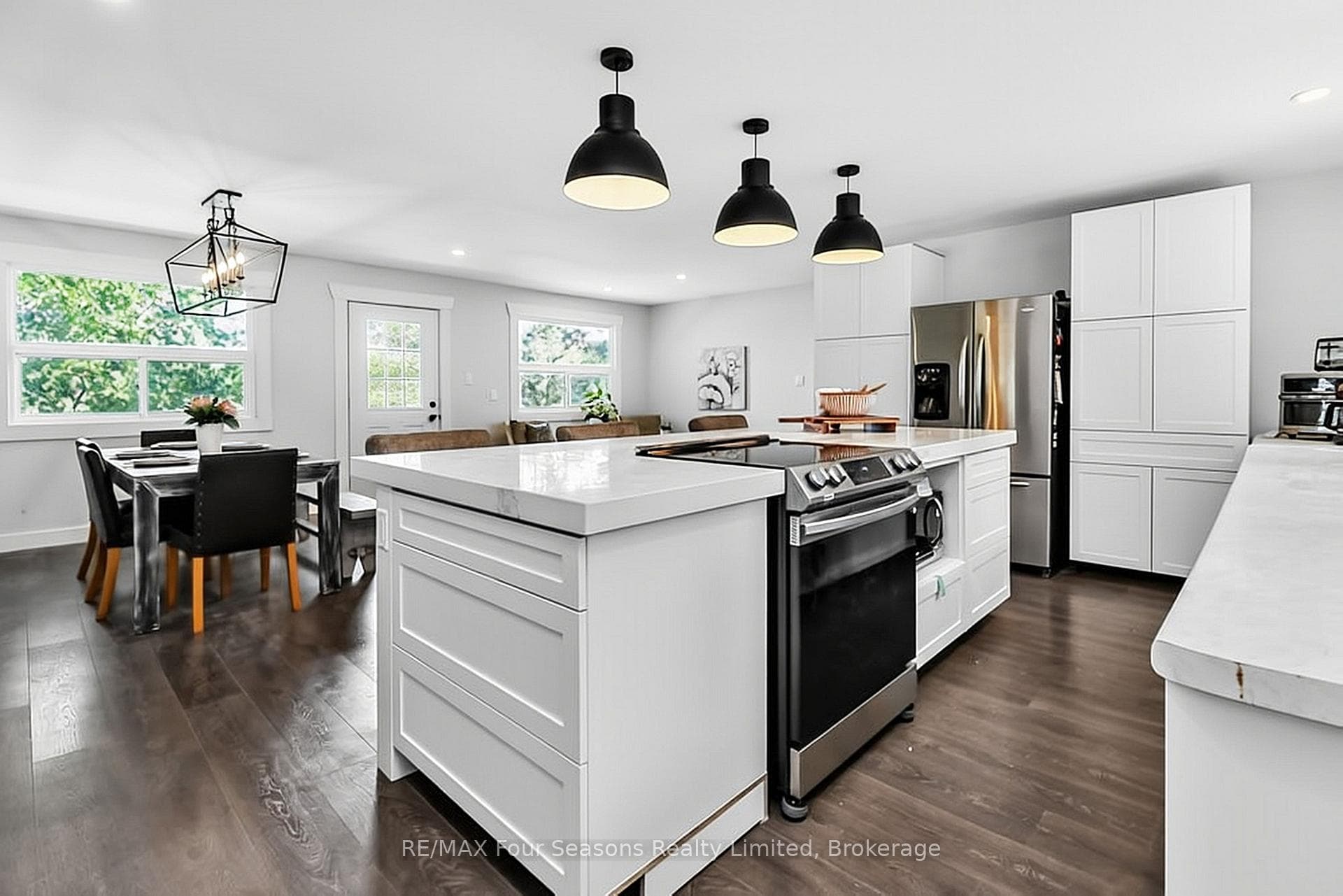 Open concept kitchen area
