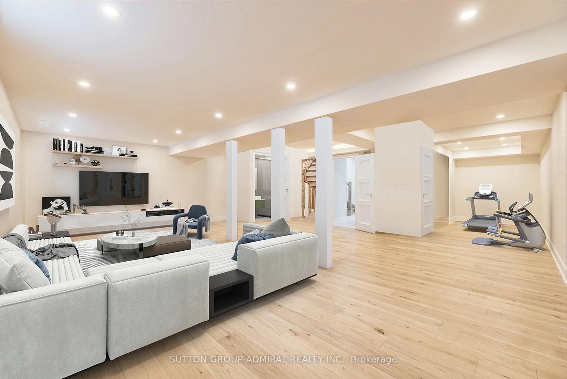 *Virtual rendering of finished basement*