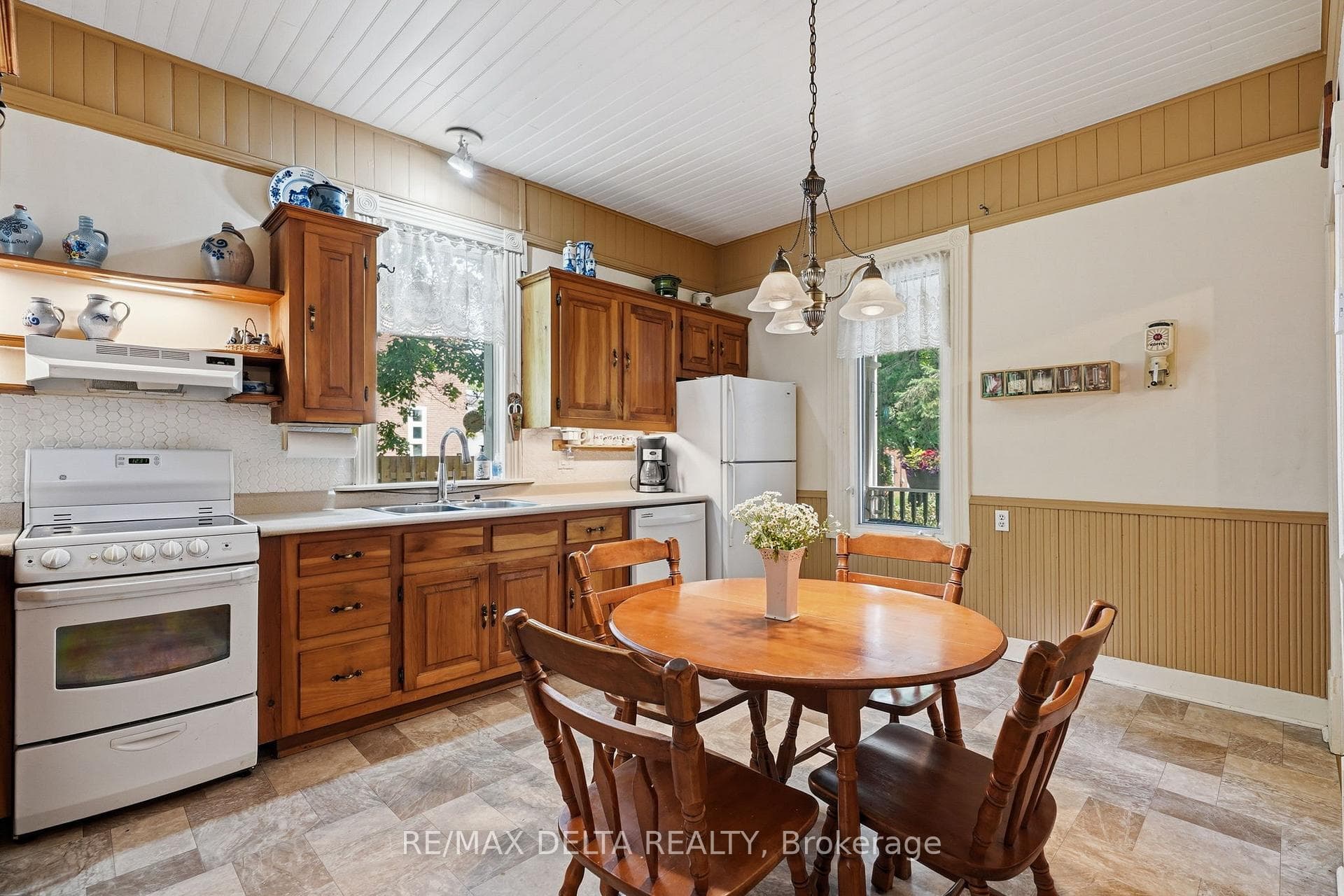 A bright kitchen.