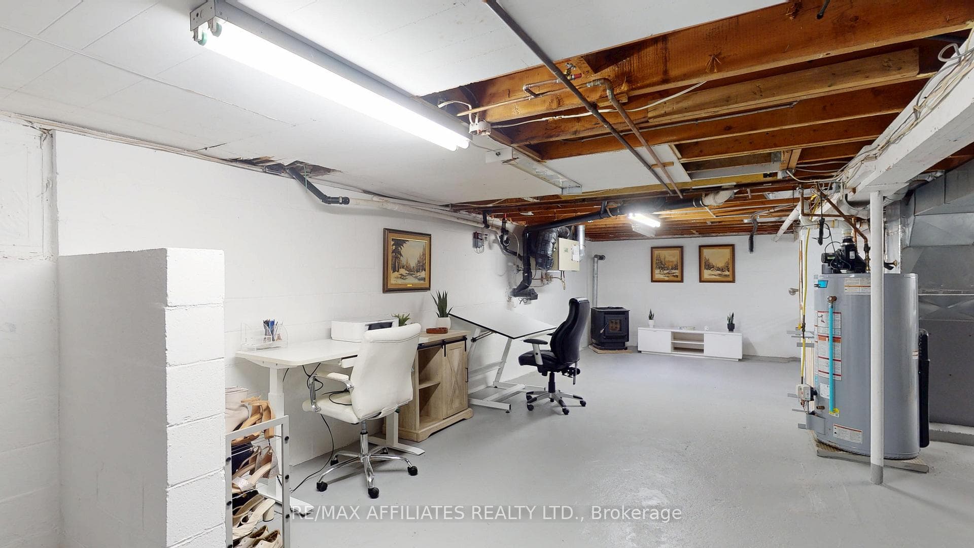 Basement - Office/Pellet Stove Area