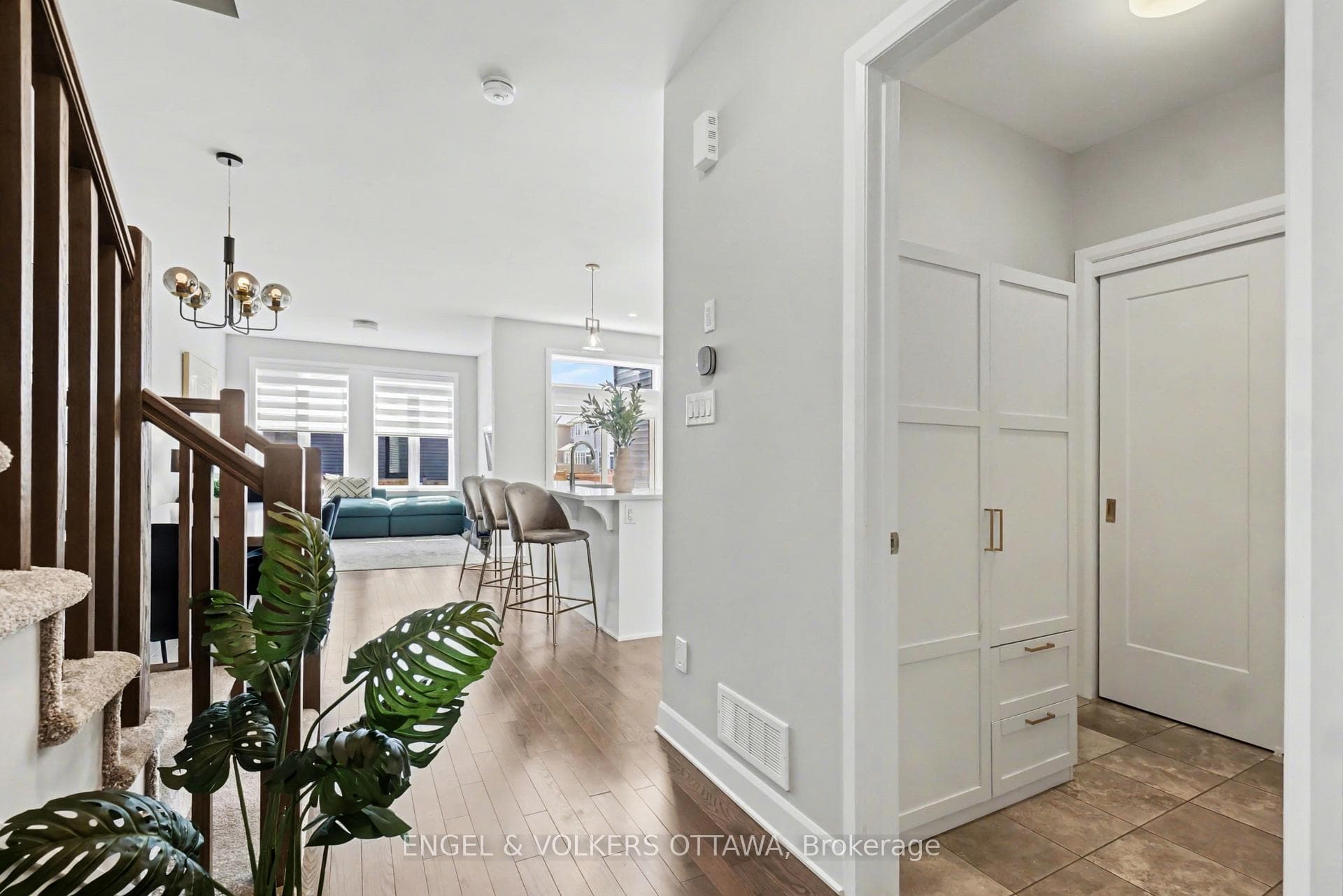 Mudroom attached to the garage