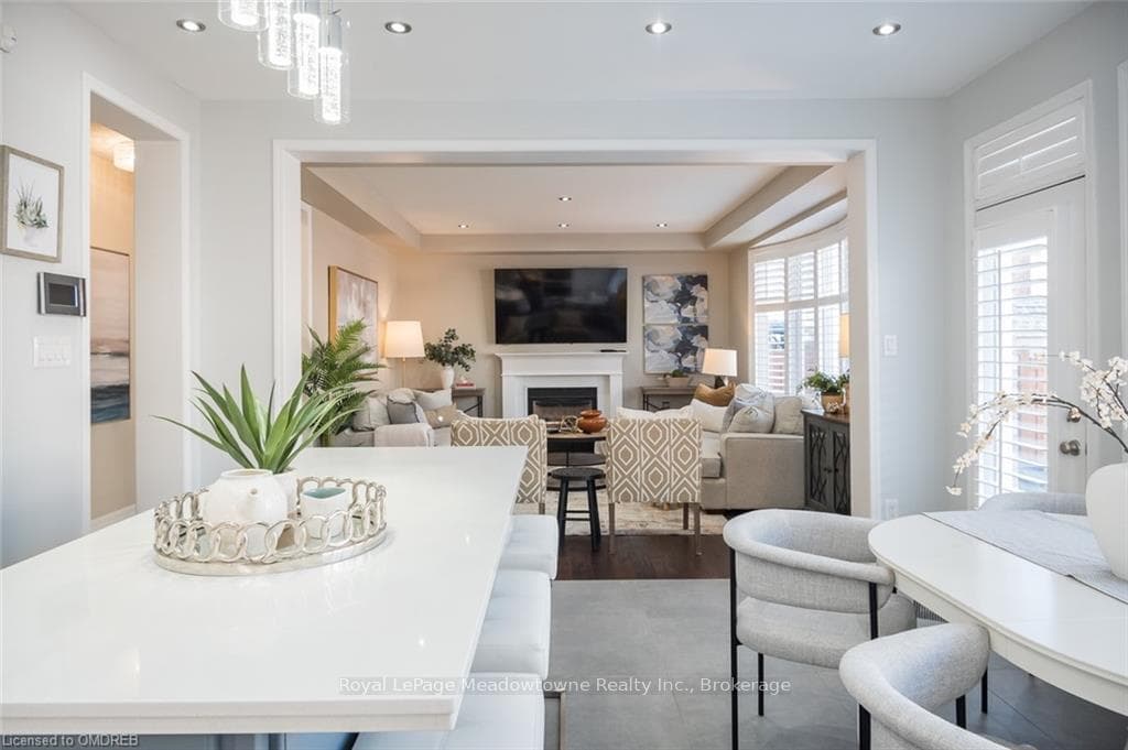 open to the grand family room