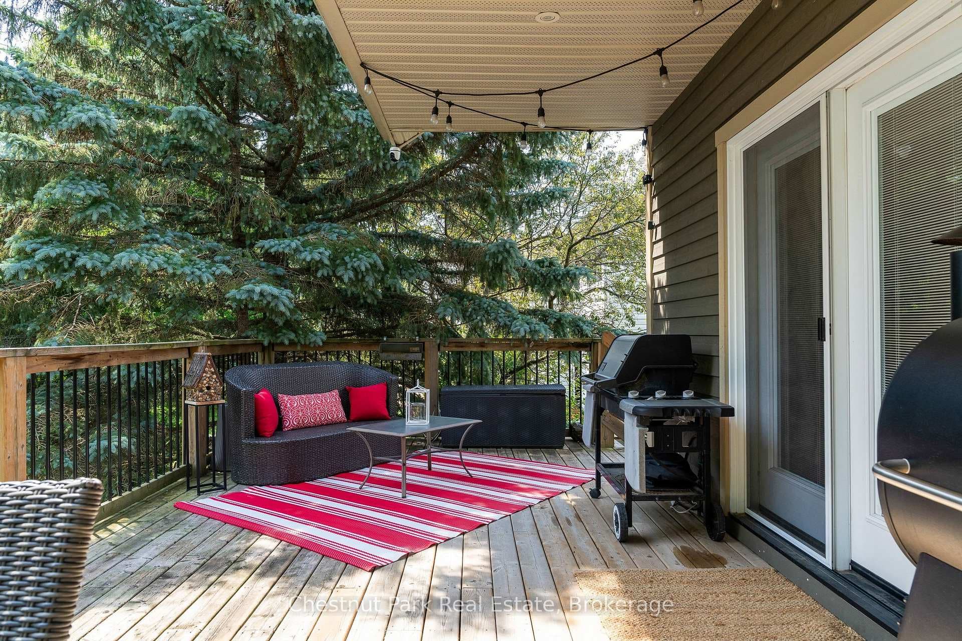 A cozy retreat on the back deck