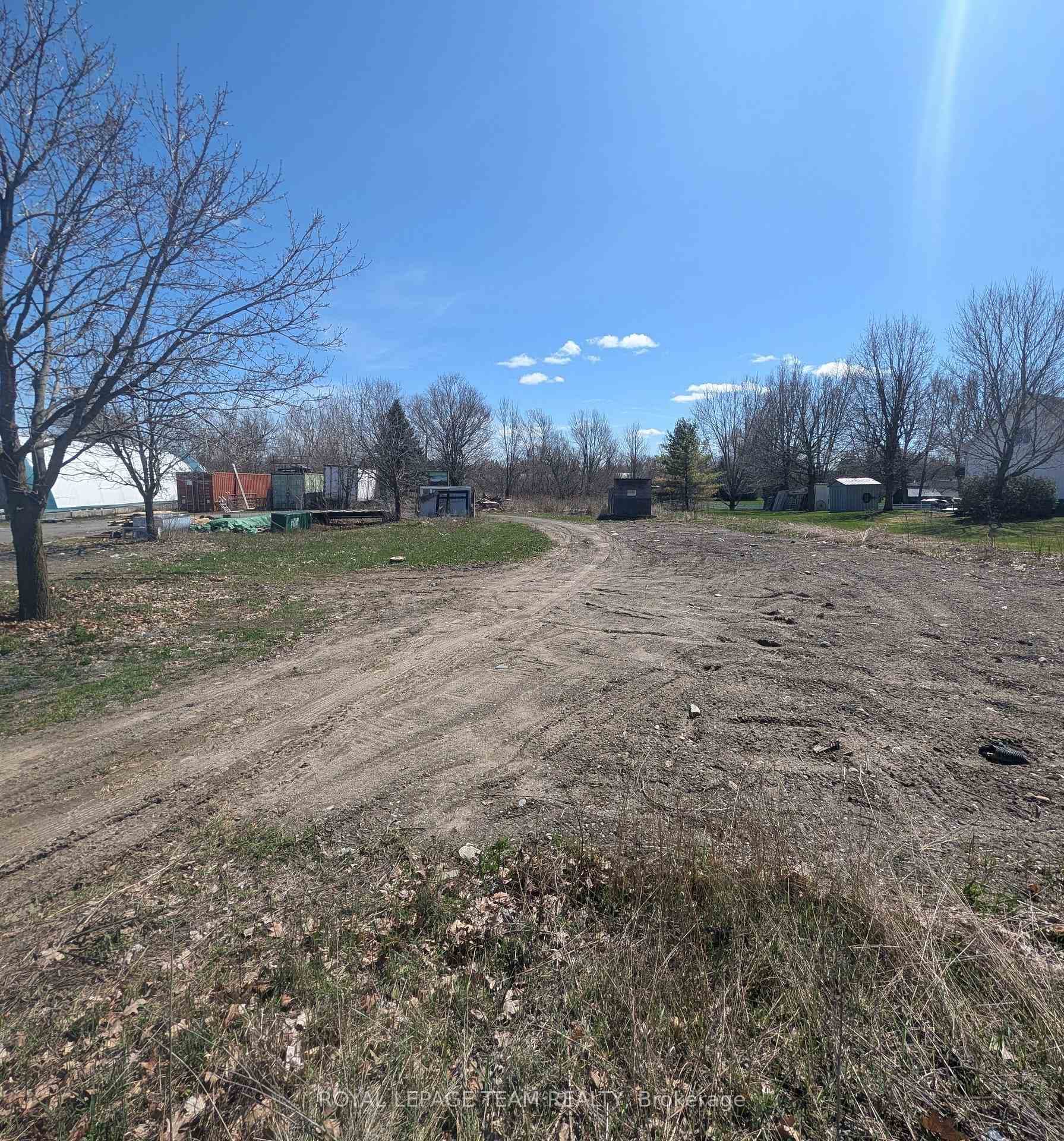 Rear yard from back of existing building