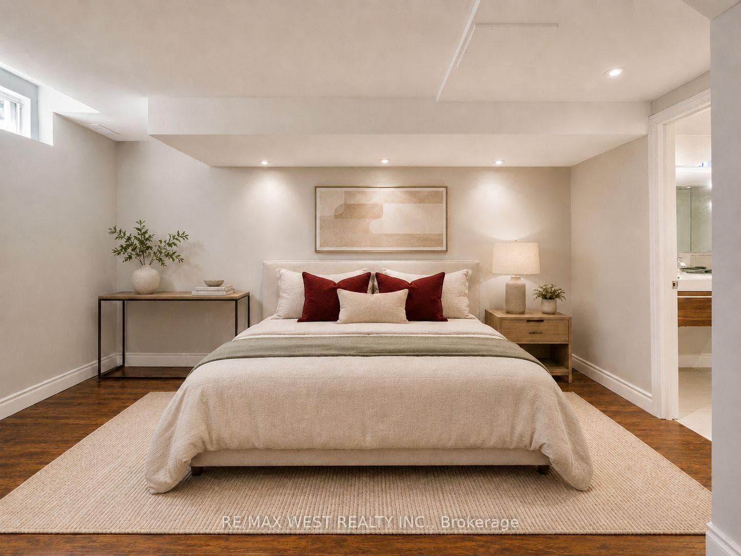Basement Bedroom - Photo virtually staged