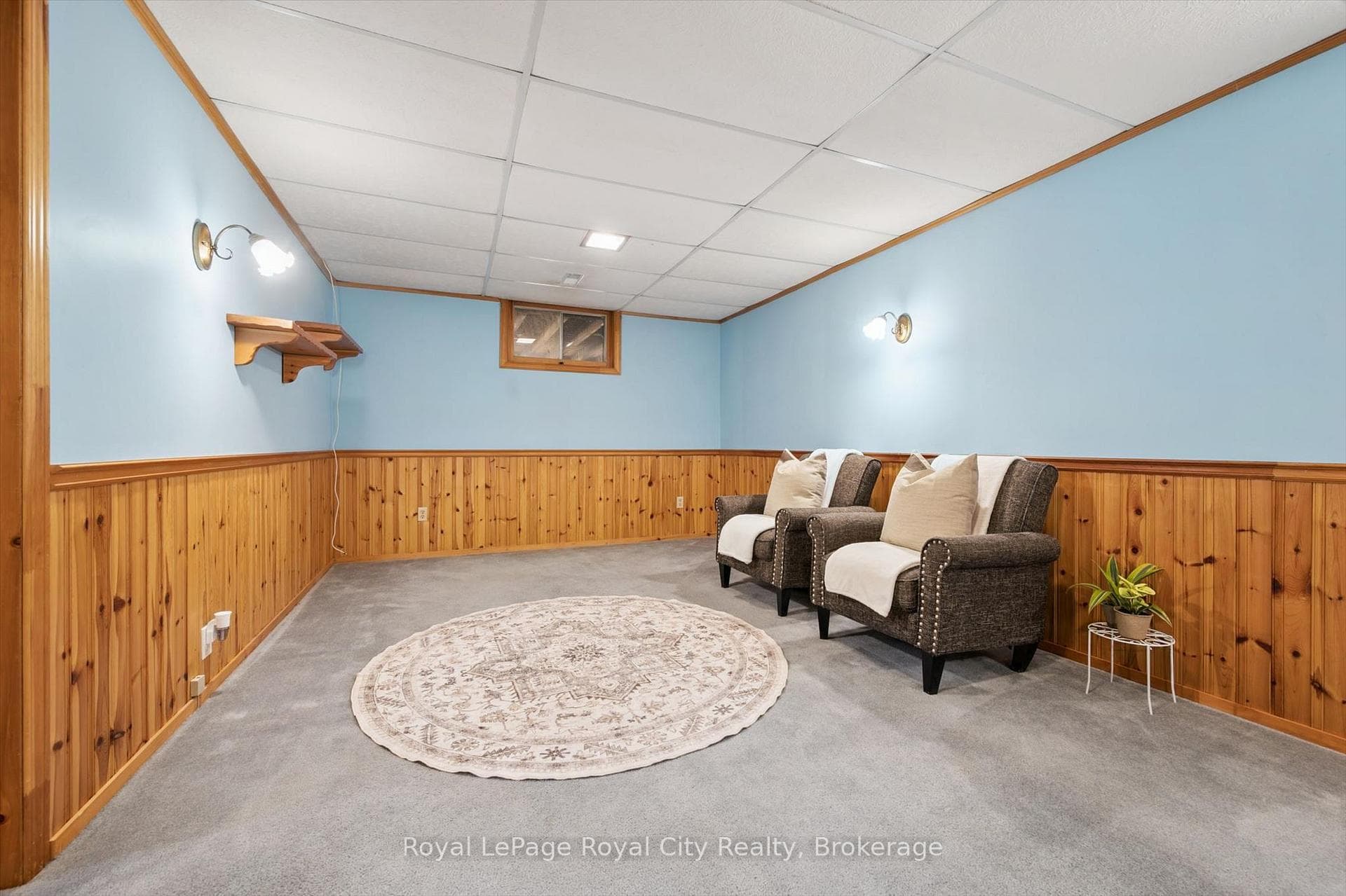 One large room with multiple uses