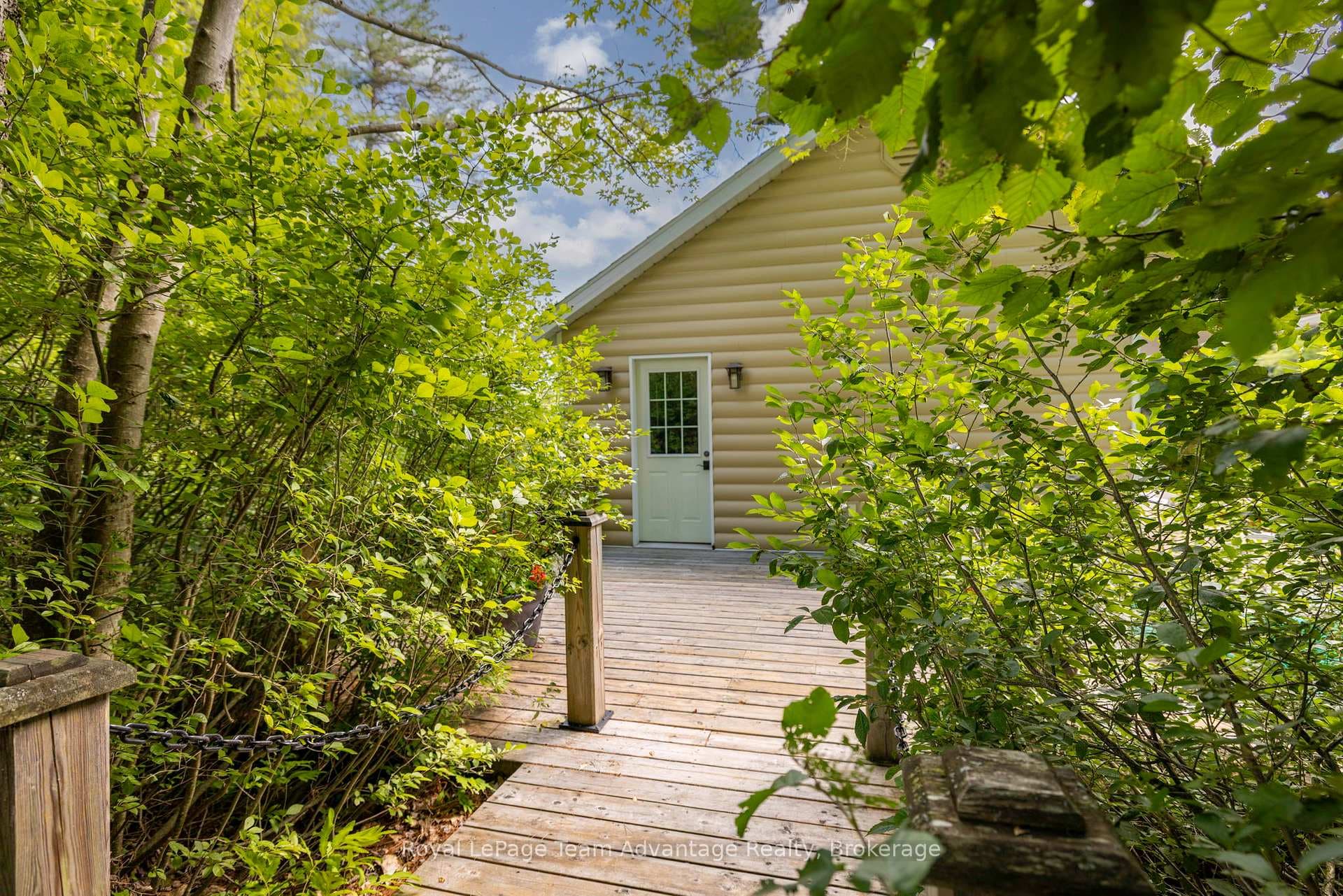 Walkway to boathouse