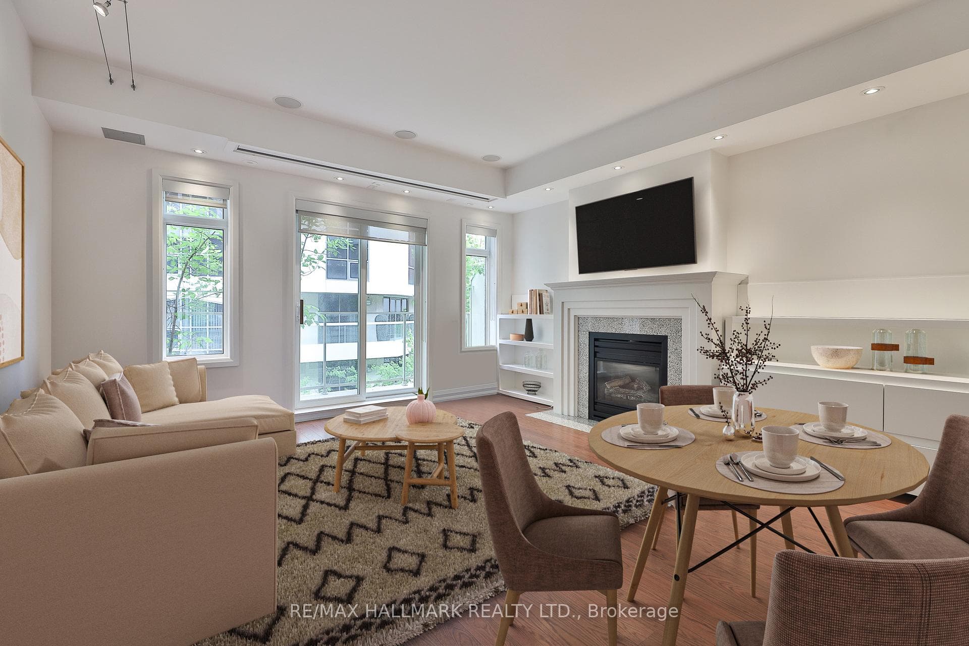 Spacious Living room with walk out balcony