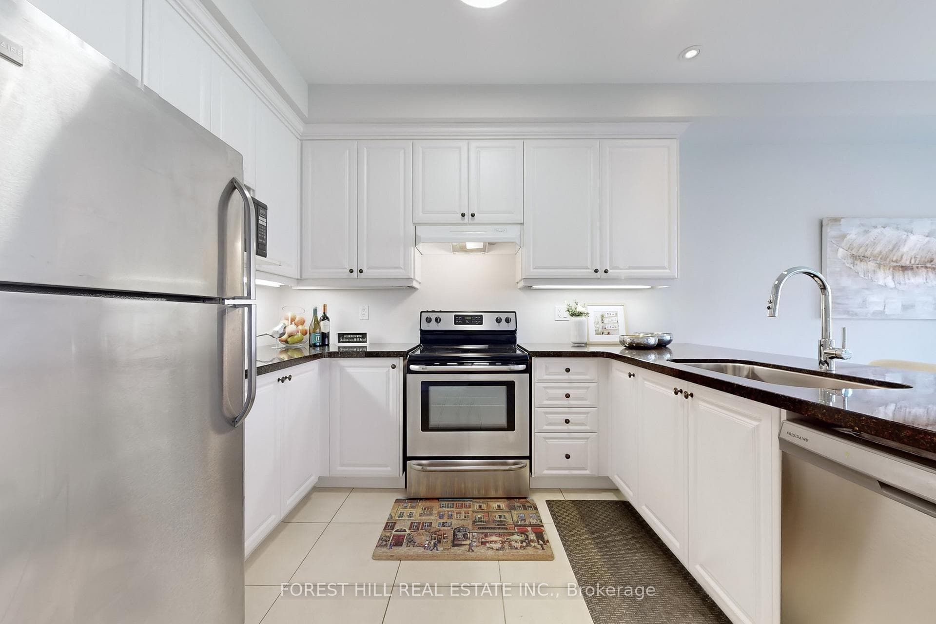 Kitchen with SS appliances