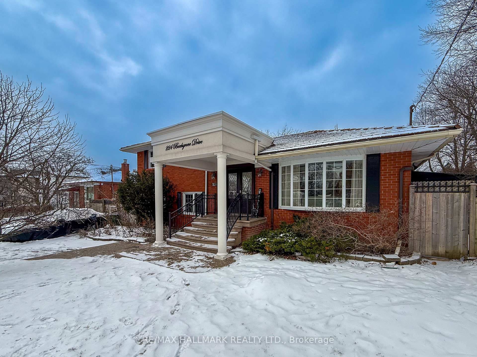 impressive front entrance large yard