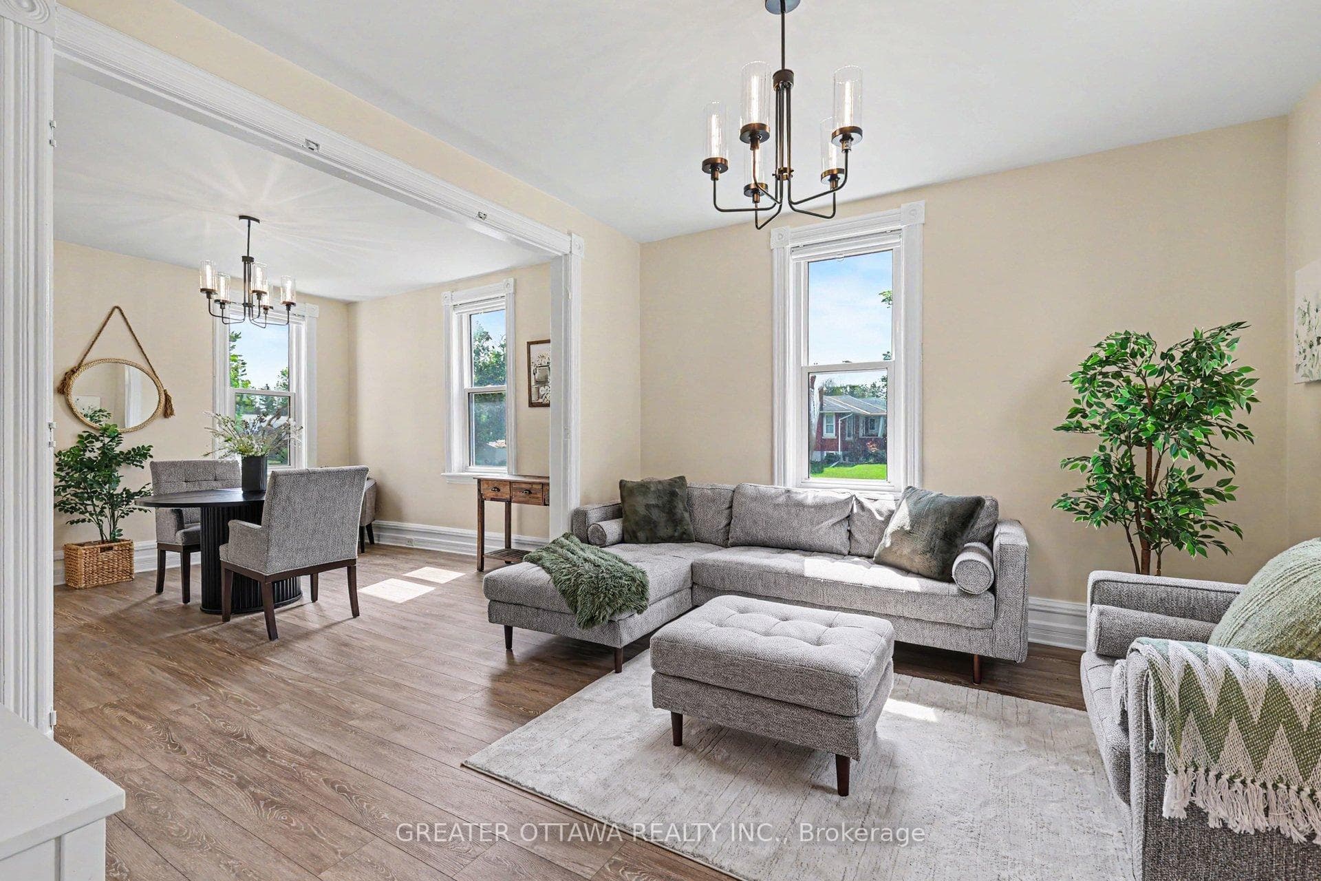 Great living space with all new flooring and paint