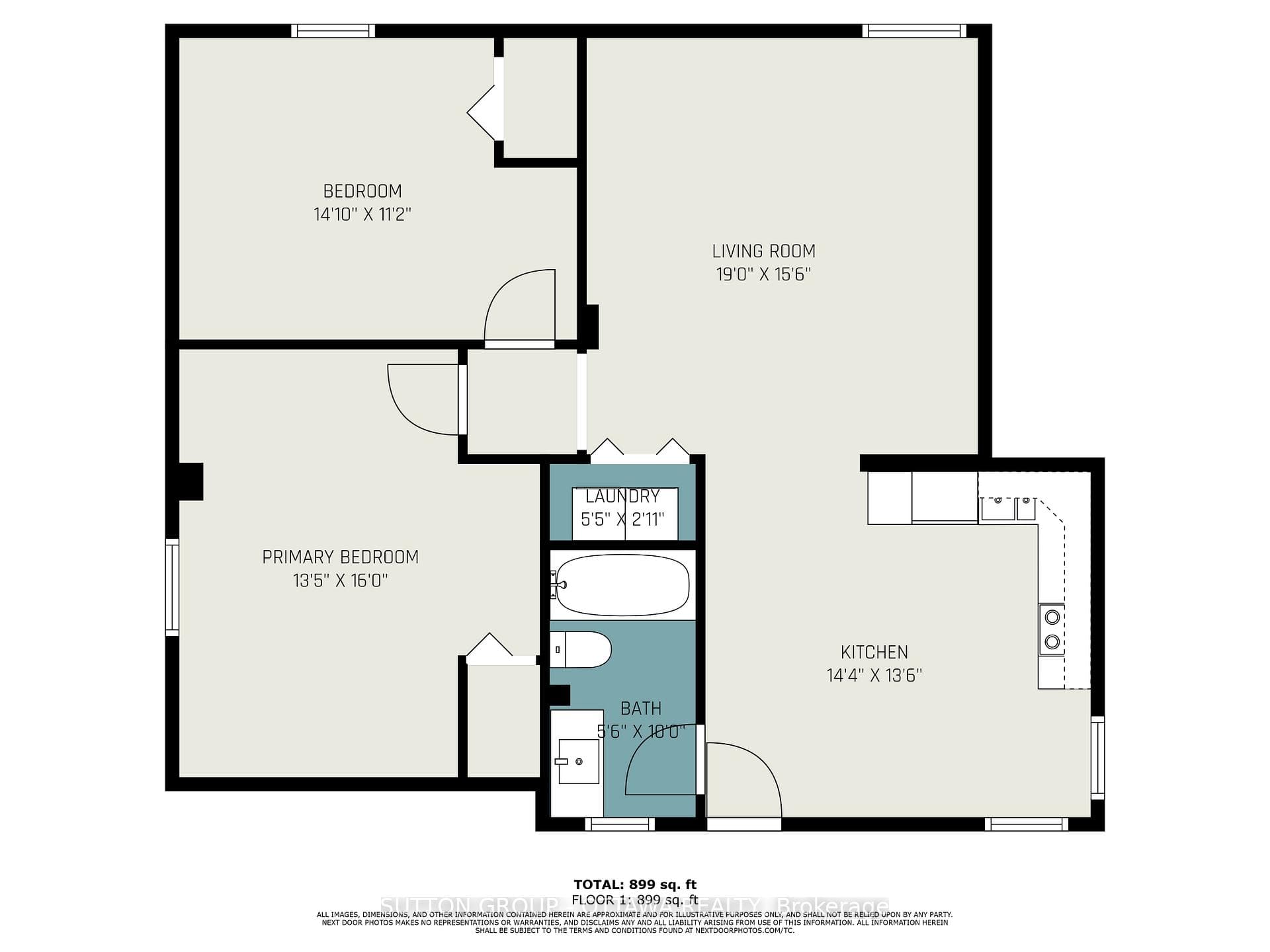 Ground Floor Apartment Floorplan - 2 Bedroom